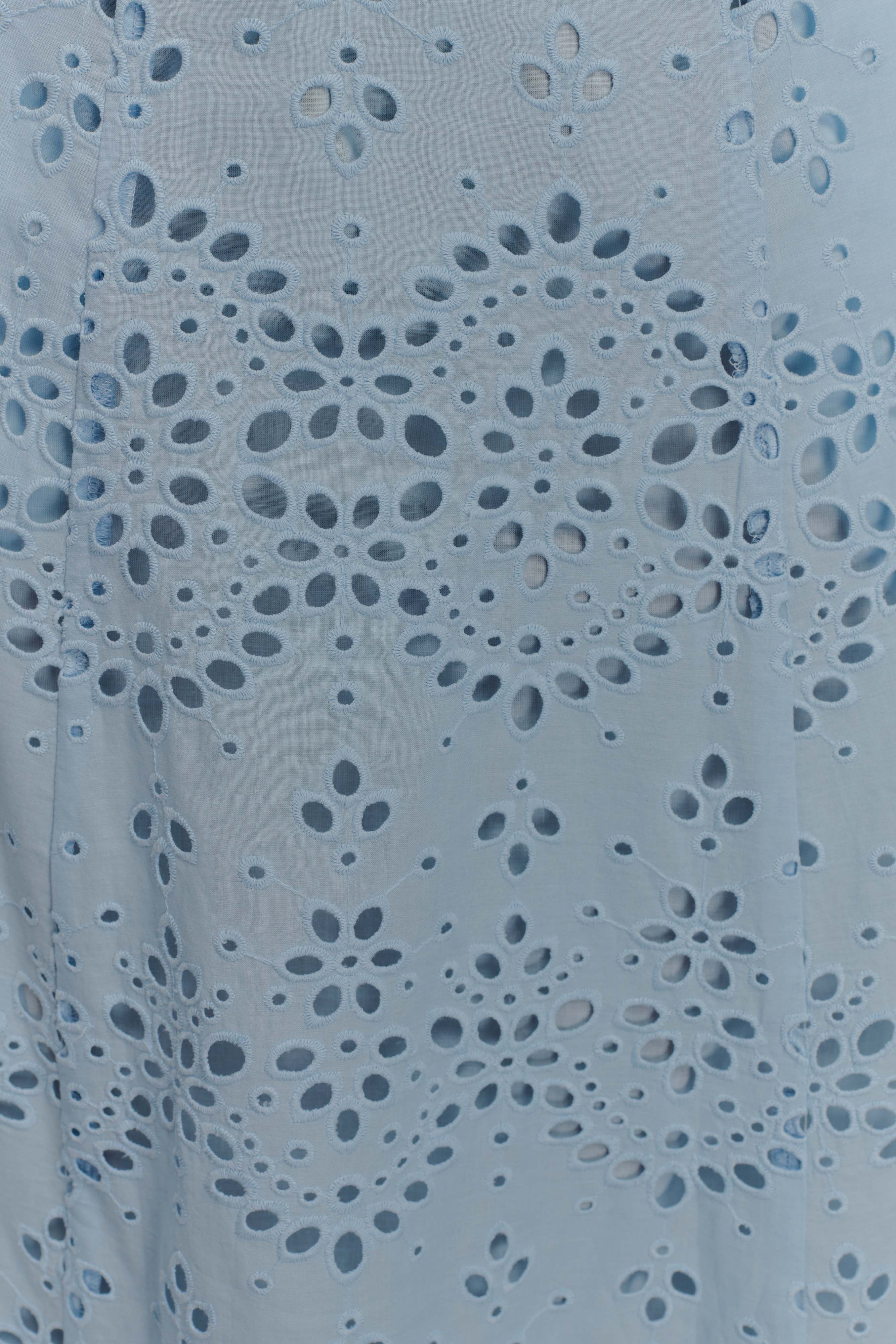 Arla Broderie Midi Skirt - Pale Cornflower Blue、mySite、solidvoid