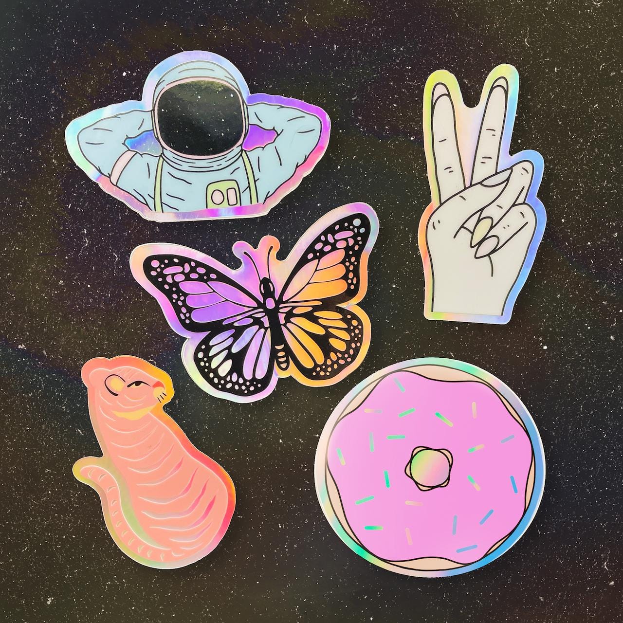  Holographic Sticker 5 Pack、mySite、elrpsem3k