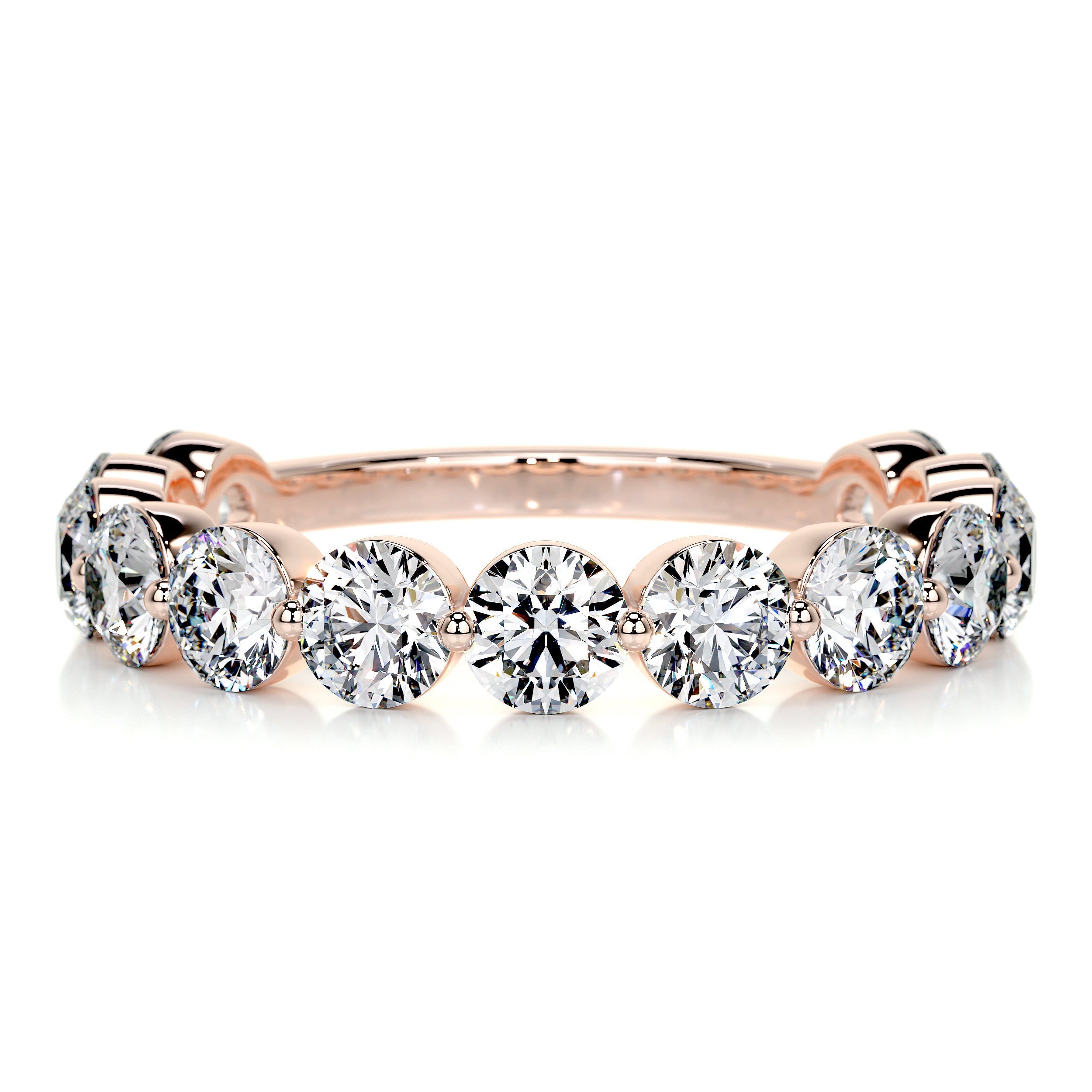 Josie Half-Eternity Wedding Ring (2 Carat) -14K Rose Gold (RTS)、mySite、hinf8tx79