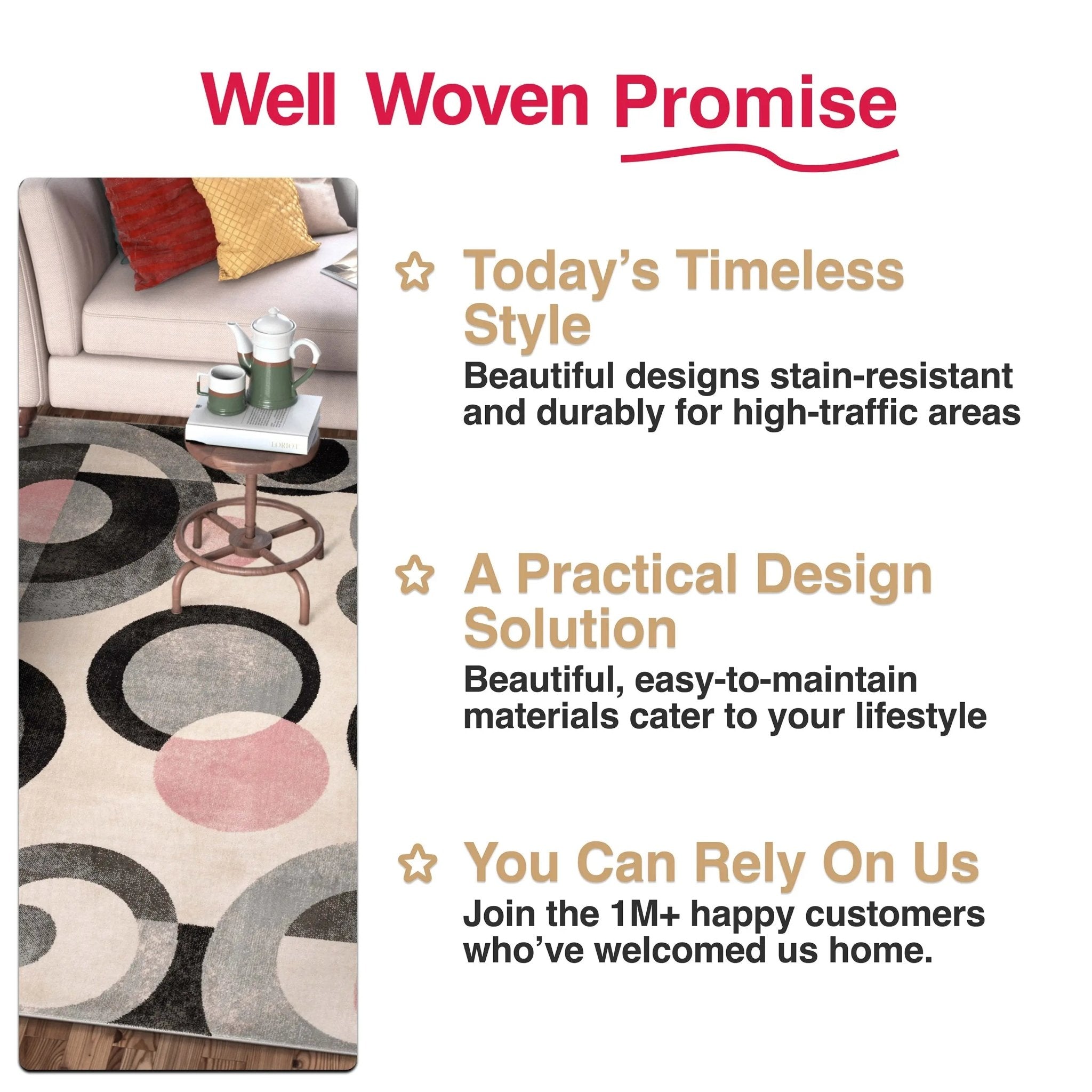 Avi Modern Geometric Grey Blush Rug、mySite、gigharbornorthrealestate