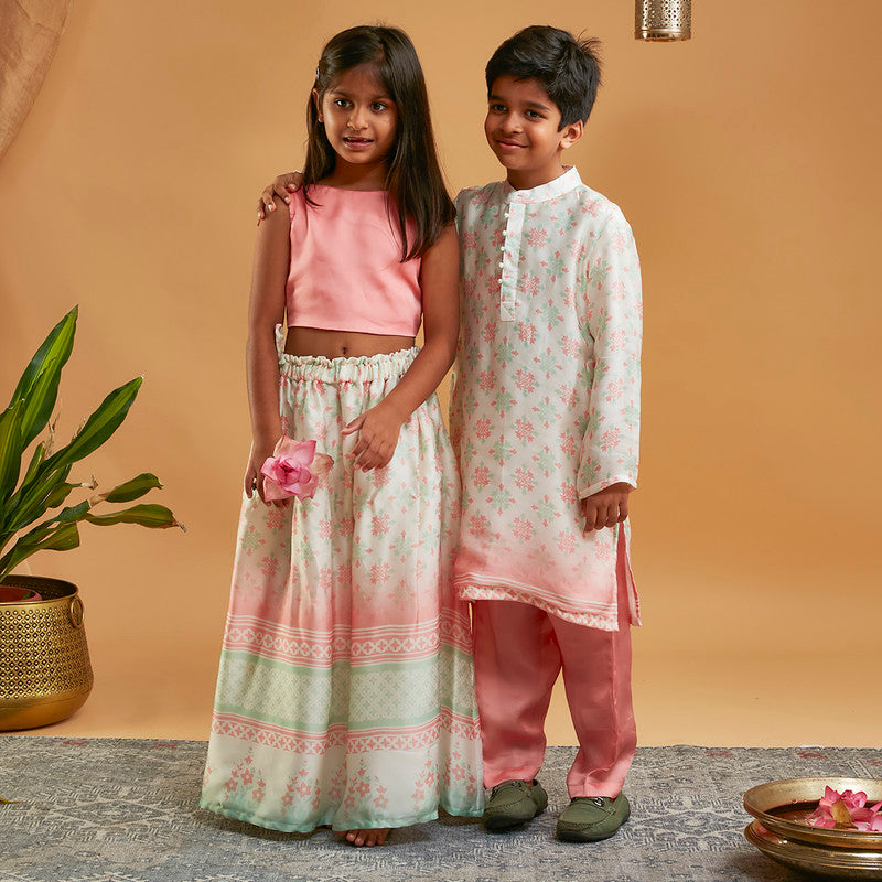 Silk Kurta Set | Printed | Multicolour、mySite、camillekostekn