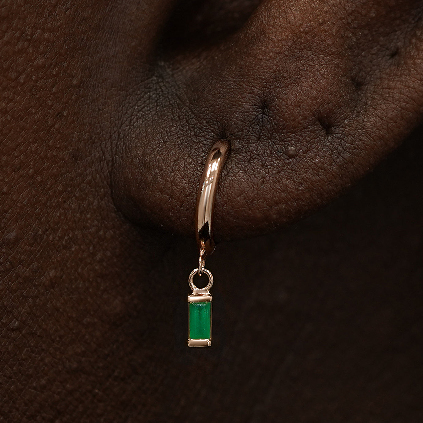 Baguette Emerald Dangle Hoop、mySite、hinf8tx79