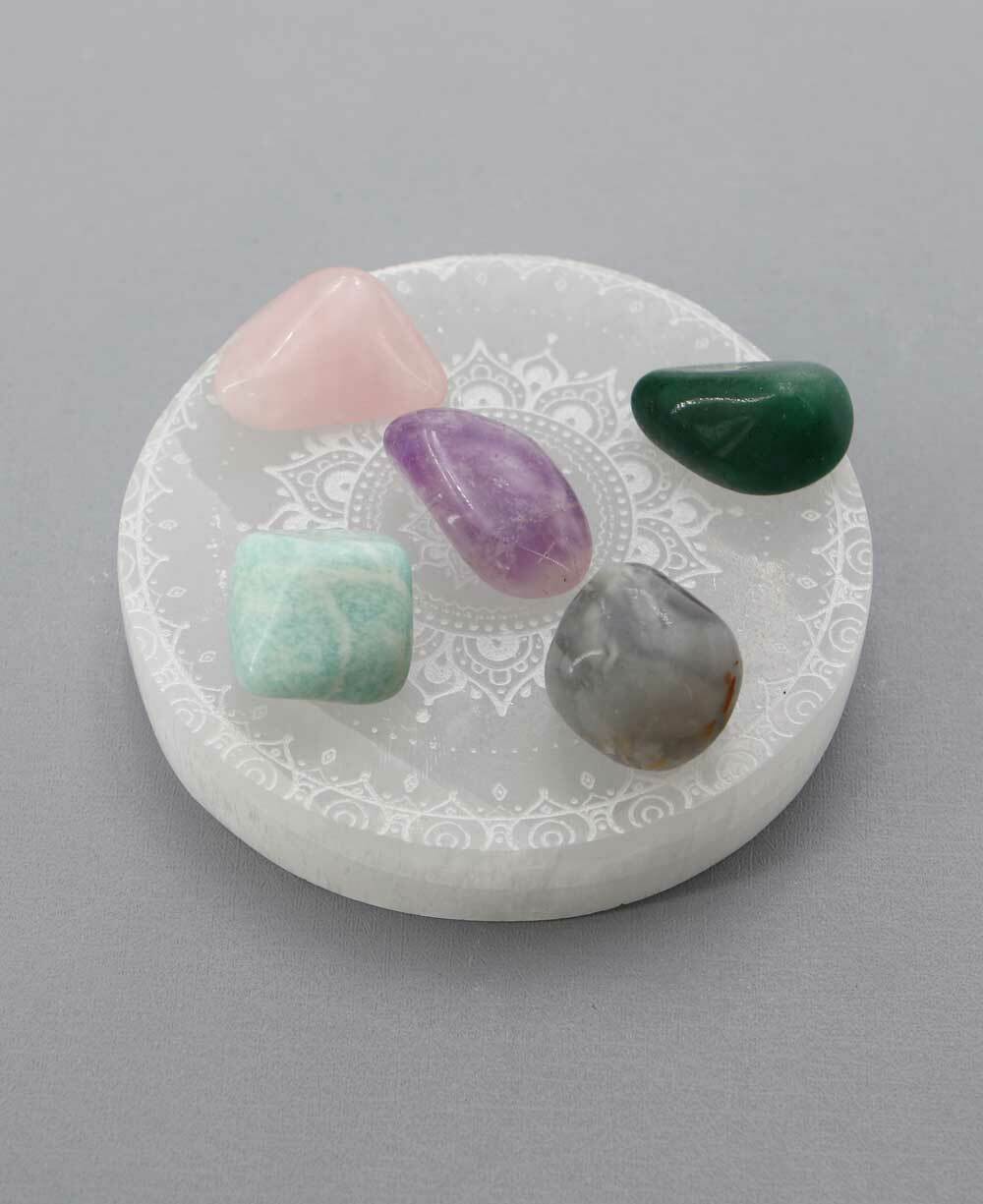 Selenite Energy Crystal Charging Plate with Mandala Design、mySite、topwebapps