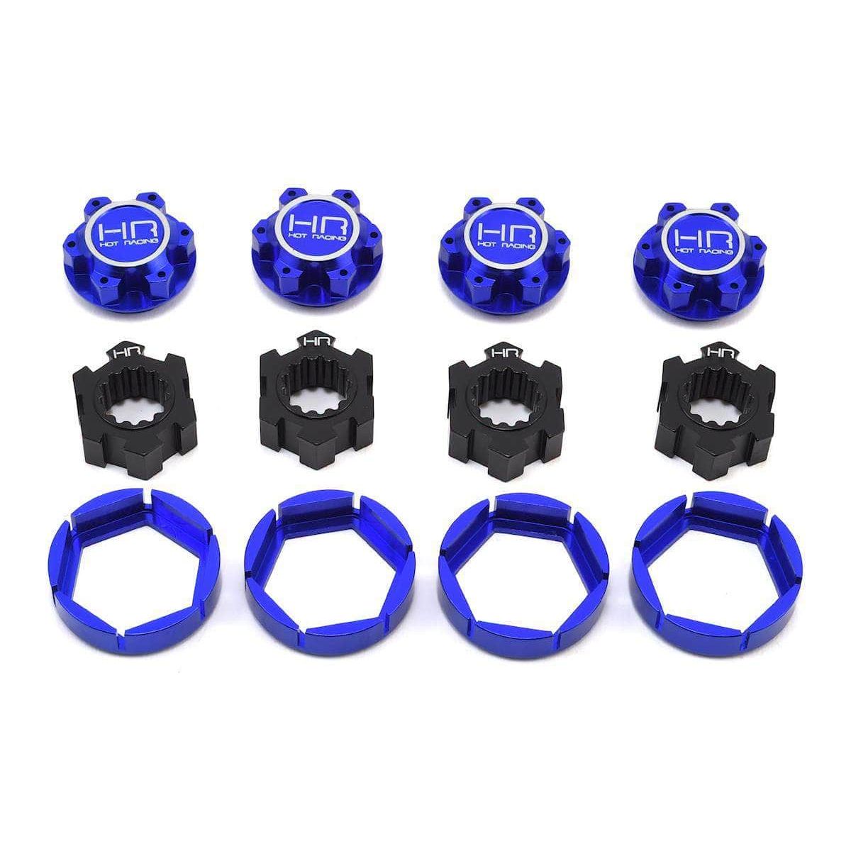  HRAXMX10X06, Hot Racing Traxxas X-Maxx Aluminum Locking 24mm Hex Hub Wheel Set (Blue)、mySite、merchandisen