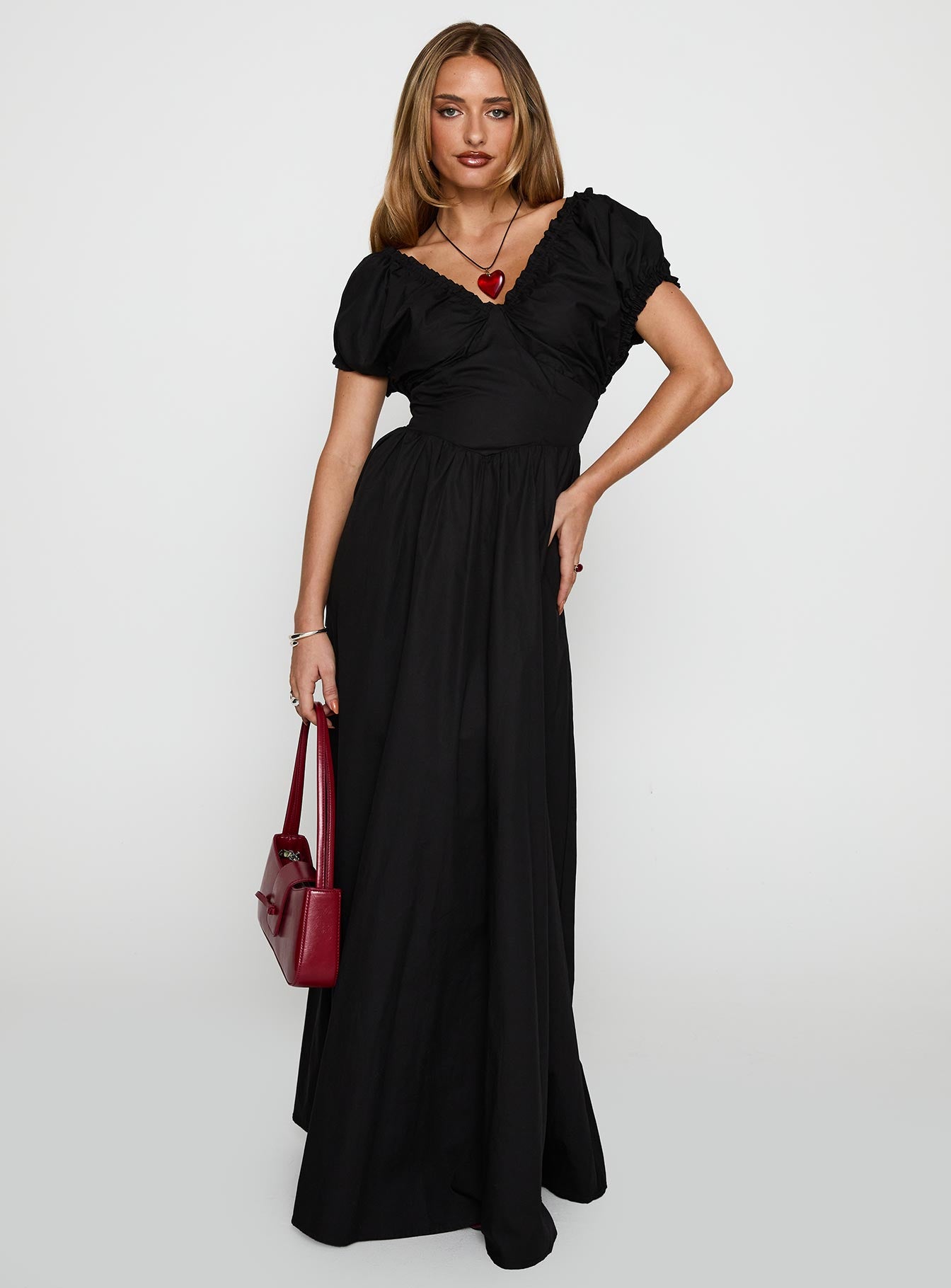 Breeanna Maxi Dress Black、mySite、solidvoid