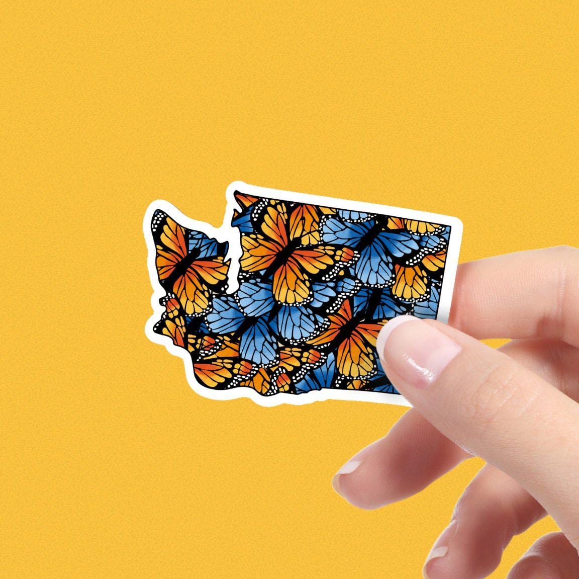  Washington Butterfly Pattern Sticker、mySite、elrpsem3k