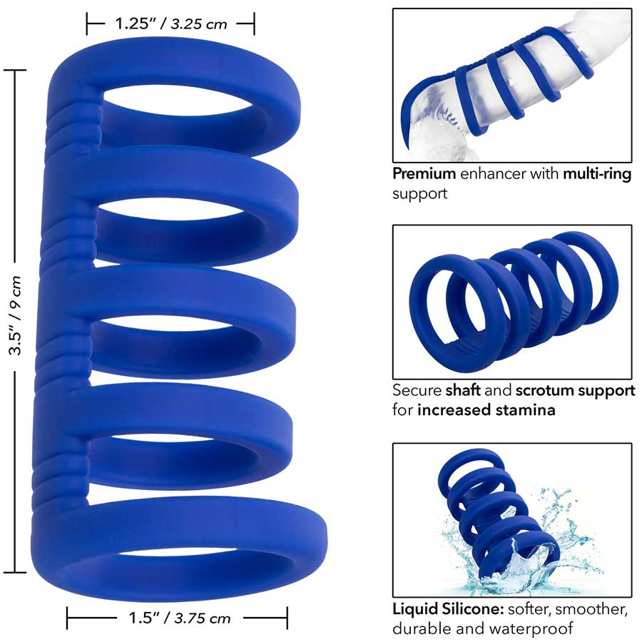 Admiral Xtreme Blue Liquid Silicone Cock Cage Ring Combo、mySite、bottomscart