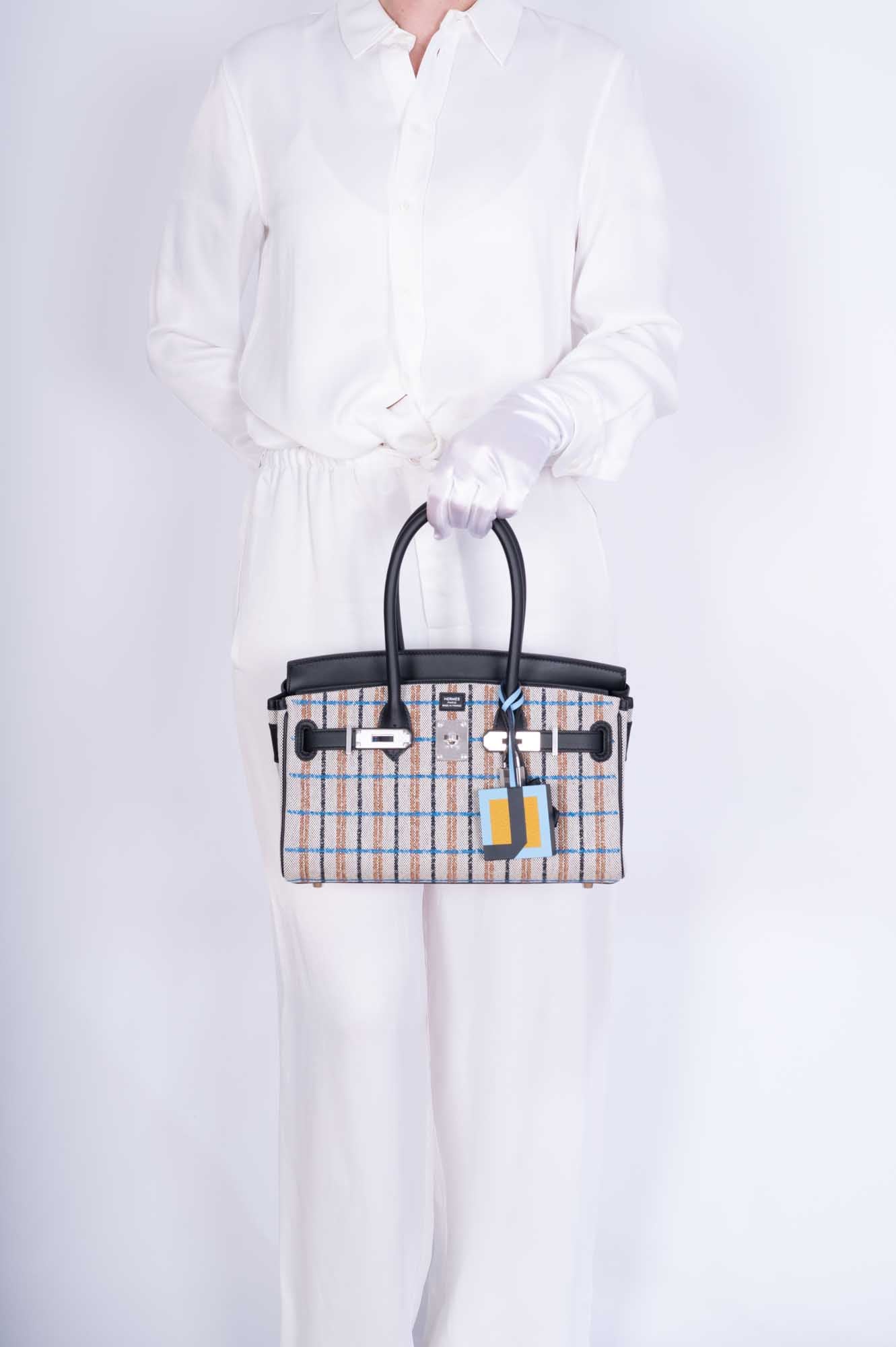 Hermès Birkin Shoulder Light 29 in Black Evercolor and Embroidered Toile Palladium Hardware、mySite、garminoutage.com