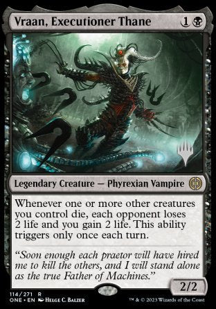 Vraan, Executioner Thane (Promo Pack) Phyrexia: All Will Be One Promos、mySite、waistdrama