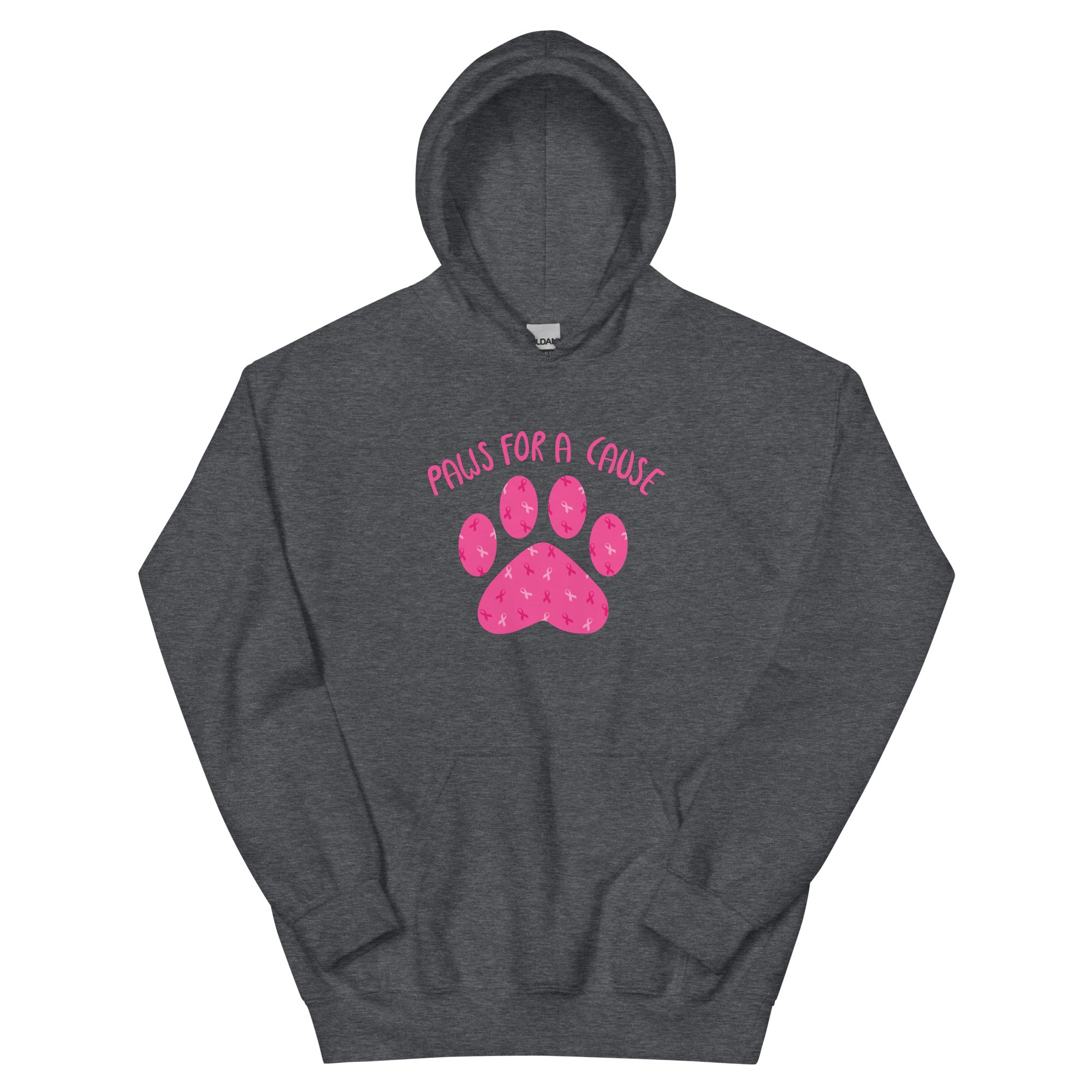 Paws For A Cause Pink Ribbon Paw Print Hoodie、mySite、camillekostekn