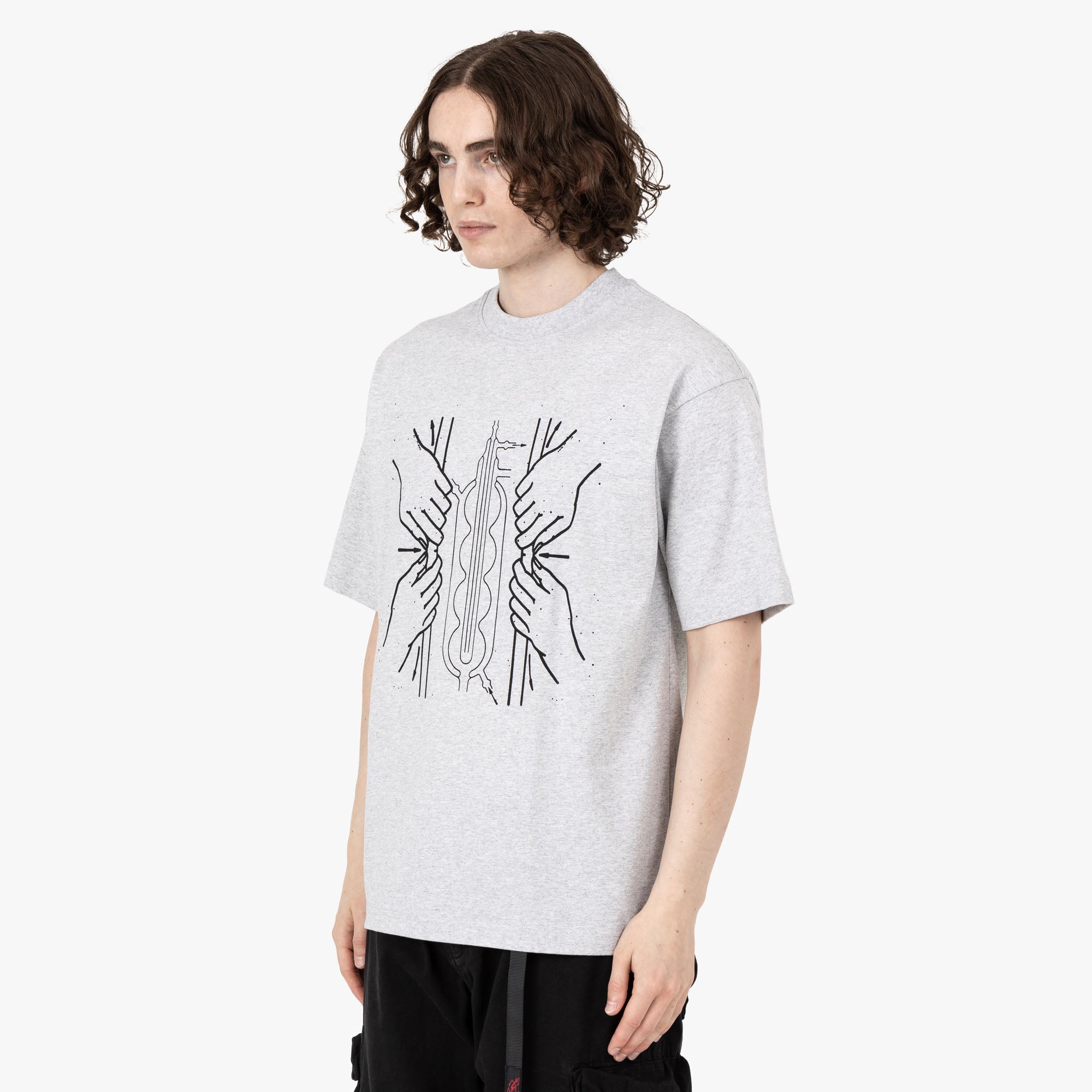  The Trilogy Tapes Pressure Small T-Shirt / Grey Marl、mySite、merchandisen