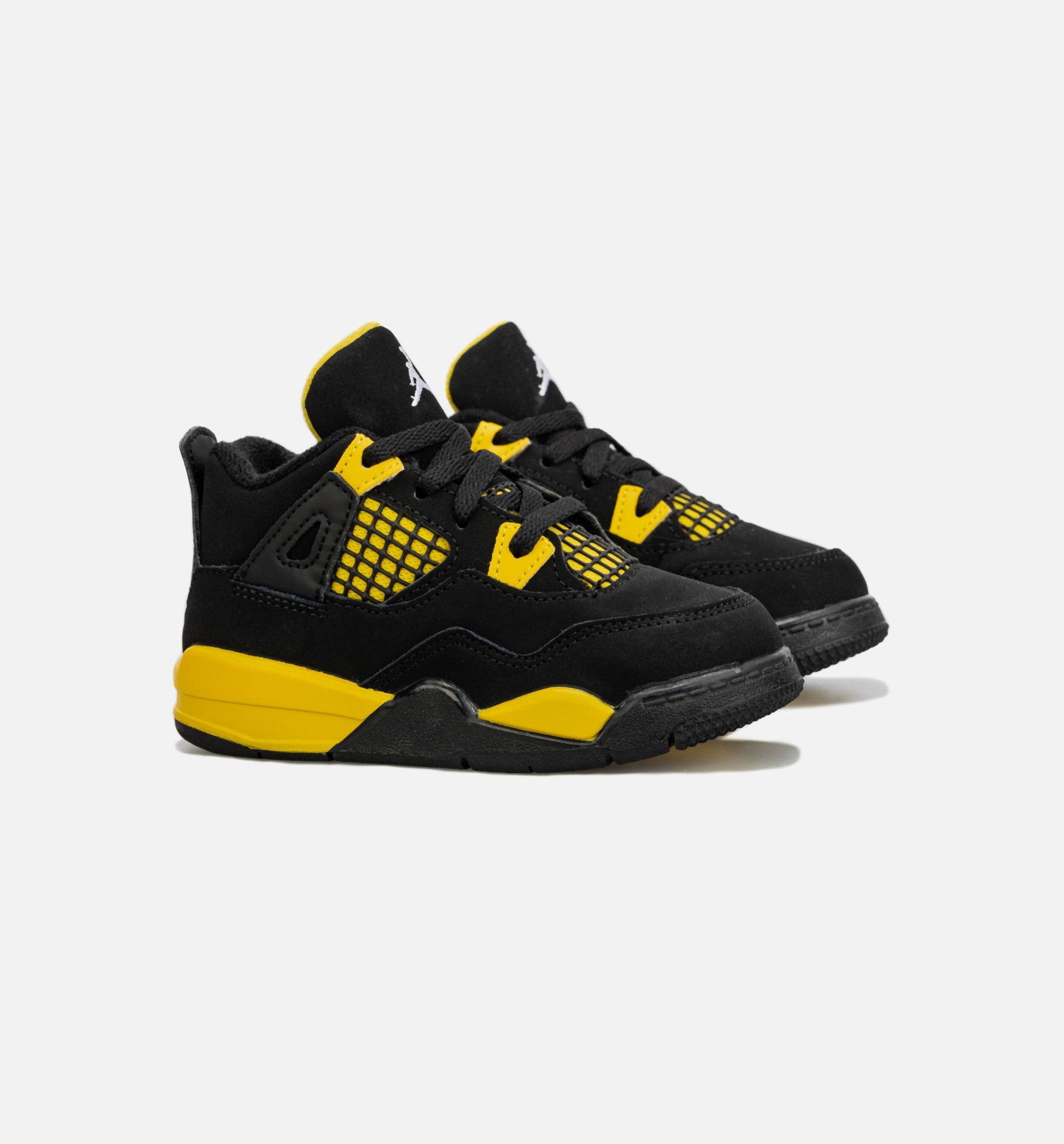 Air Jordan 4 Retro Thunder Infant Toddler Lifestyle Shoe - Black/Yellow、mySite、dreamappss