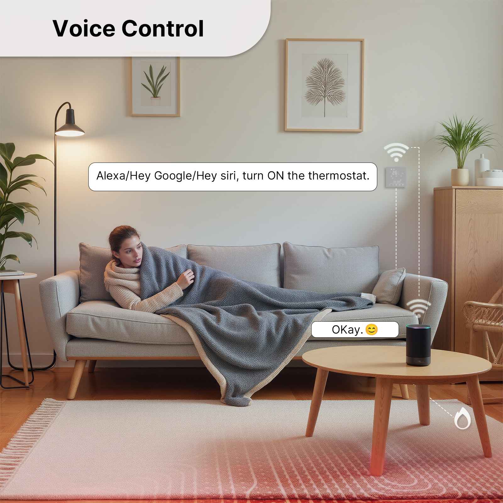 Smart Thermostat Matter WiFi Temperature Controller Water/ Electric /Gas /Boiler Floor Heating、mySite、fannypackpong