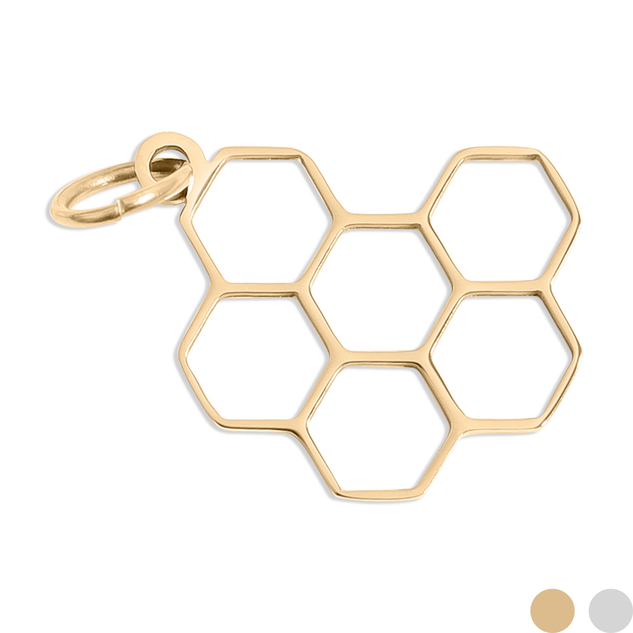 18K Gold PVD Stainless Steel Honeycomb Charm / PDL0197、mySite、dreamappss