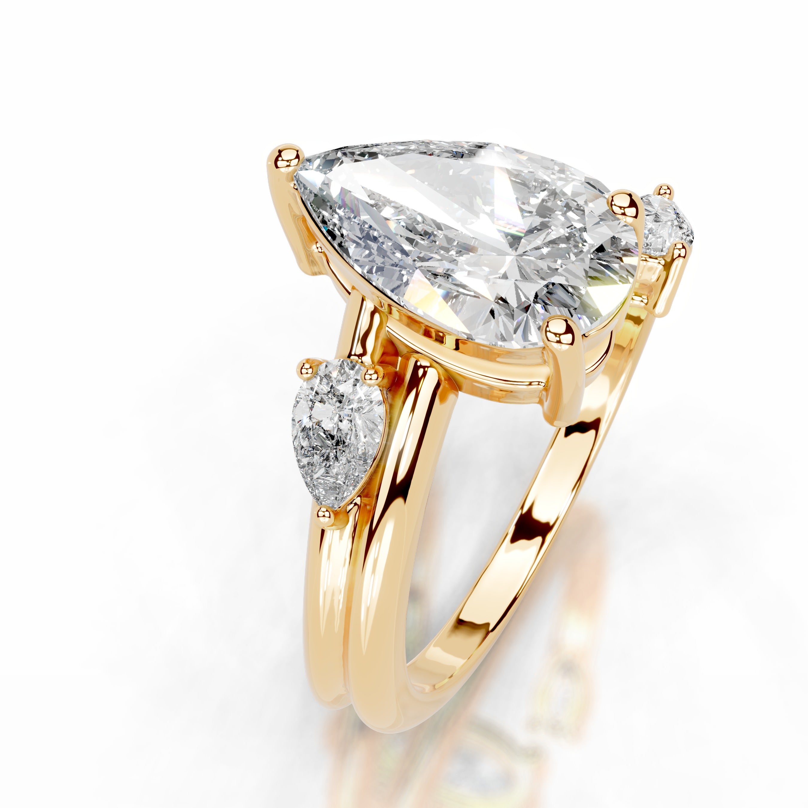 Eternal Bloom Ring Lab Grown Diamond Ring - 18K Yellow Gold、mySite、hinf8tx79
