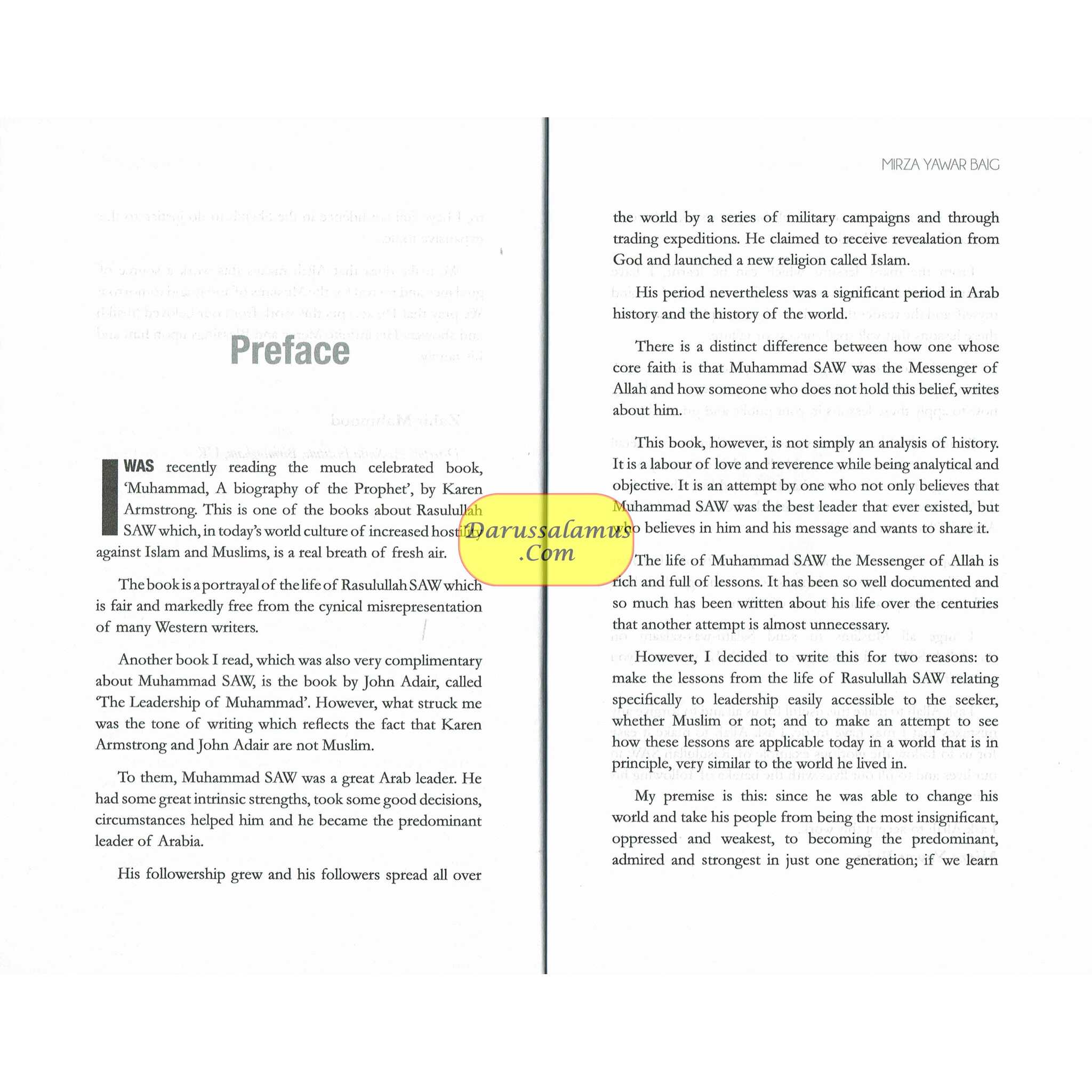 Leadership Lessons From The Life Of Rasulullah By Mirza Yawar Baig、mySite、topwebapps