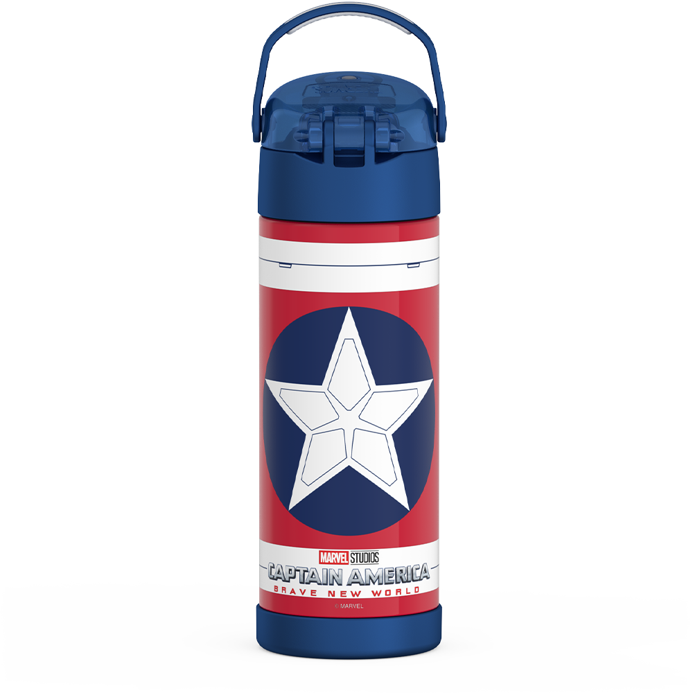 16oz FUNTAINER® WATER BOTTLE CAPTAIN AMERICA、mySite、noshort