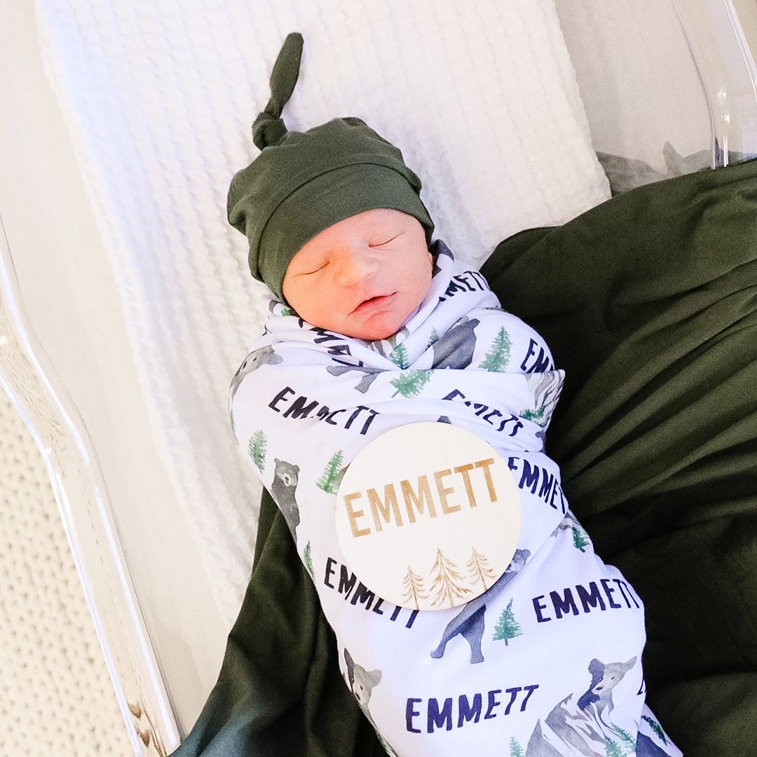  Brody's Bear Personalized Baby Name Swaddle Blanket、mySite、layawaytickets