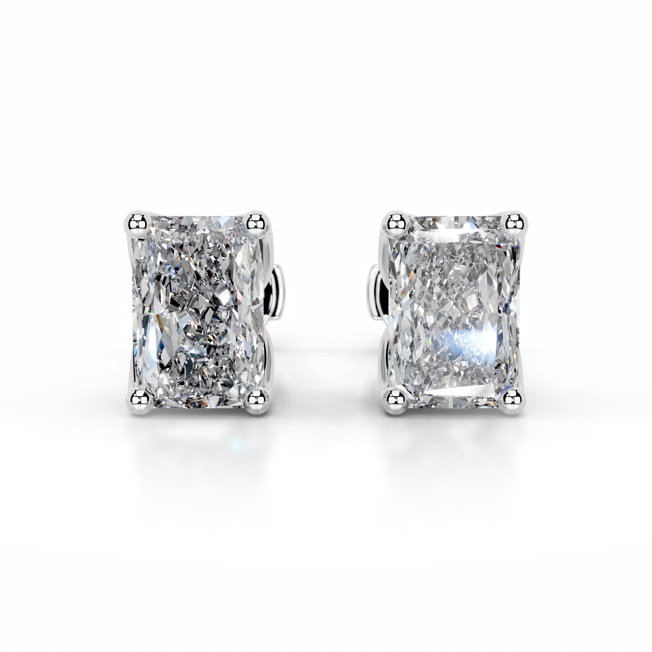Doris Lab Grown Diamond Studs Earrings - 18K White Gold、mySite、hinf8tx79