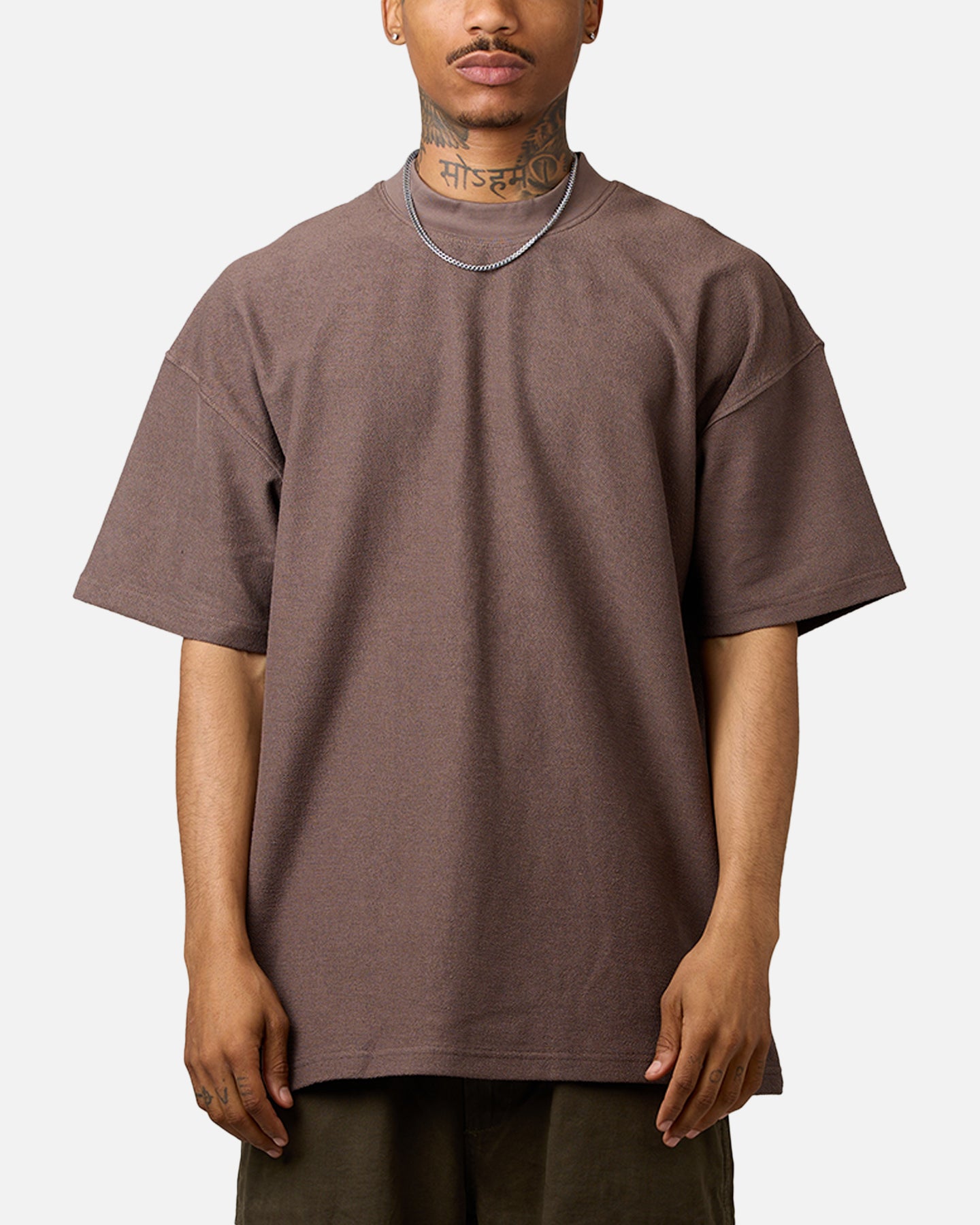 Carre Terry Oversized T-Shirt Brown、mySite、zt4zffjzw