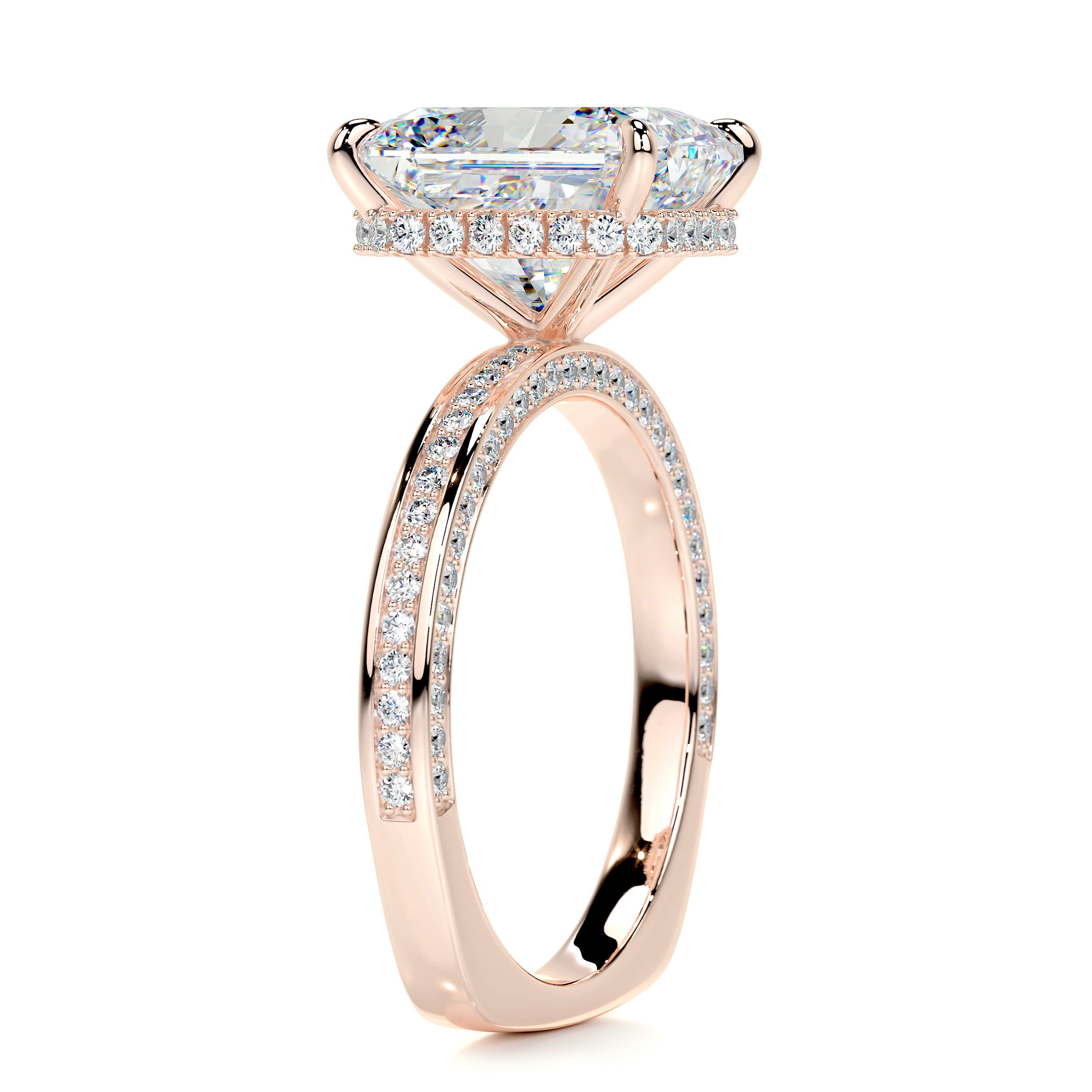 Pamela Moissanite & Diamond Ring -14K Rose Gold、mySite、hinf8tx79