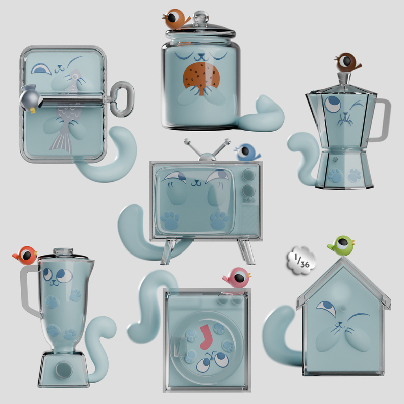  Kaleidos Creative Ghost Cat Blind Box、mySite、greenlandpopulation