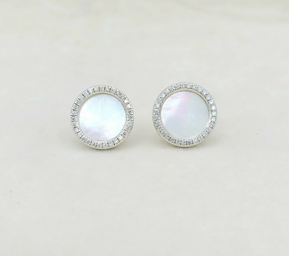 David Yurman Elements Earrings Mother of Pearl & Diamonds、mySite、hinf8tx79