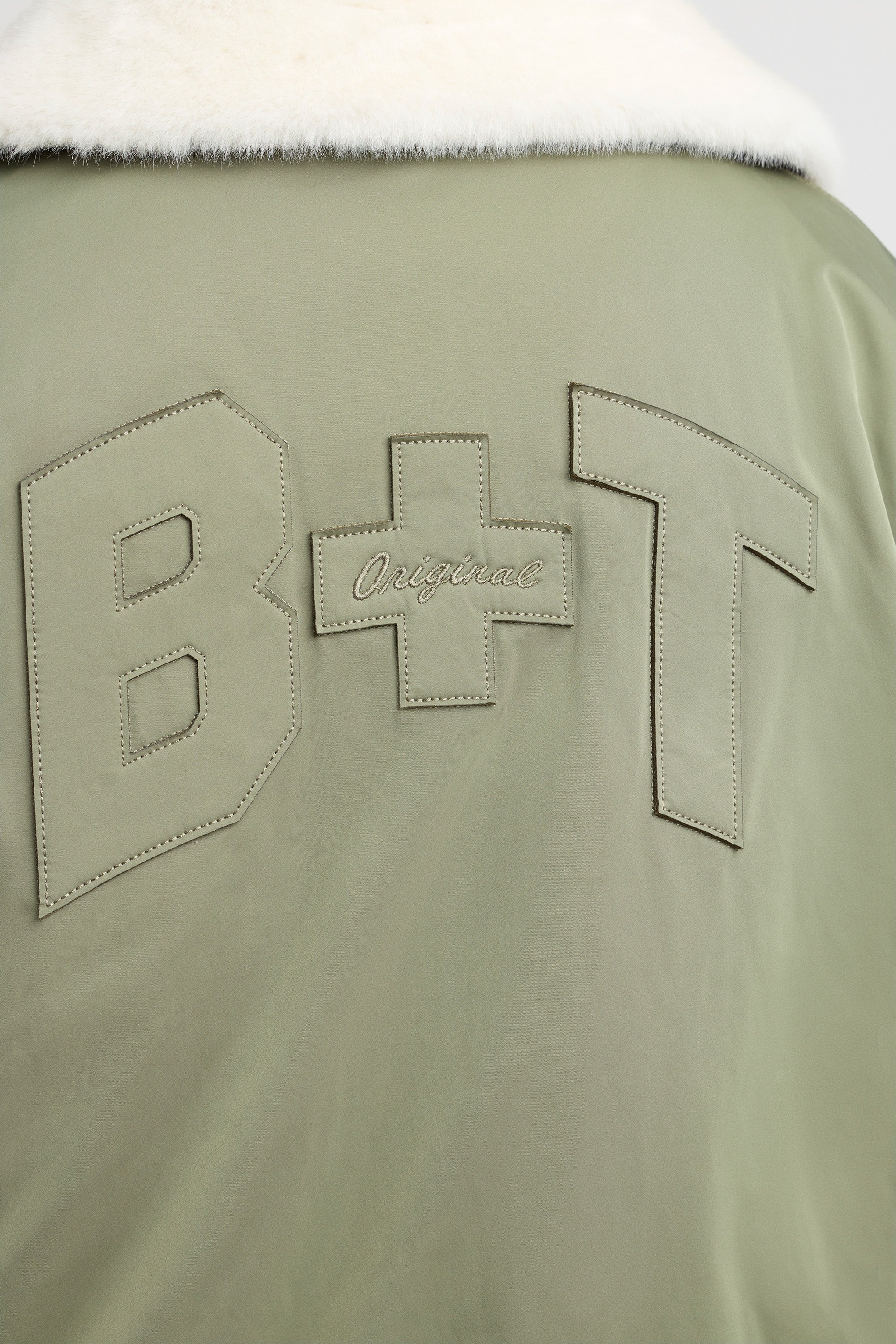 Oversized Bomber Jacket in Deep Olive、mySite、solidvoid