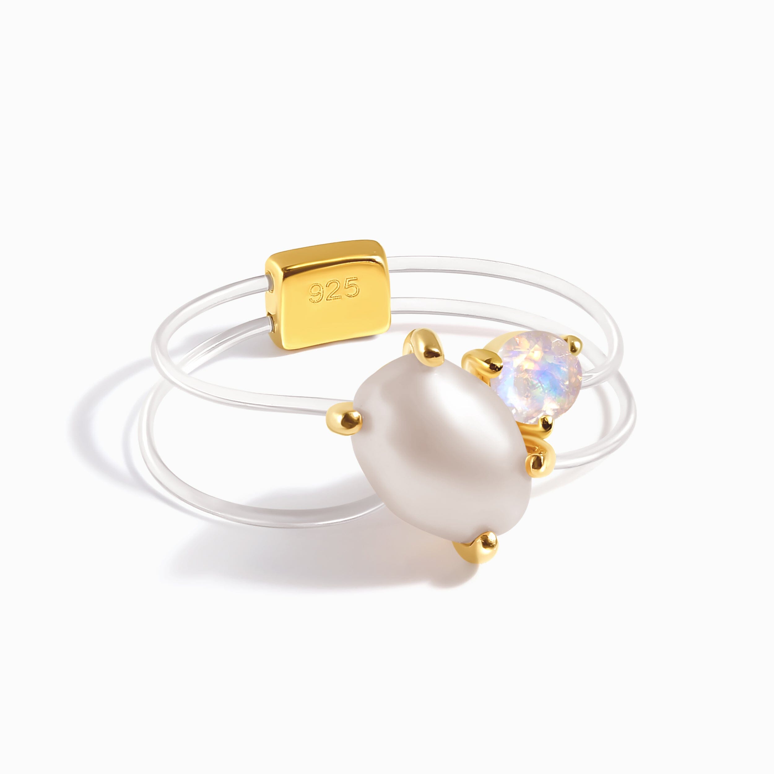 Floating Ring - Toi Et Moi Pearl & Moonstone、mySite、hinf8tx79