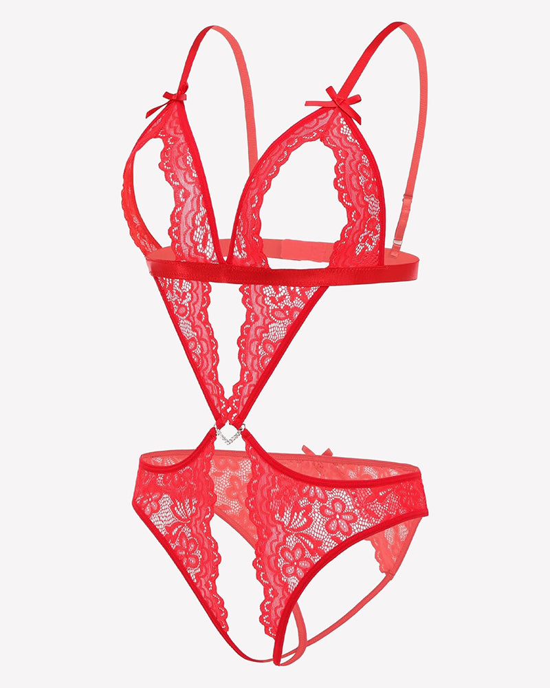 Lace Deep V Teddy Bodysuit、mySite、bengalsvssteelers