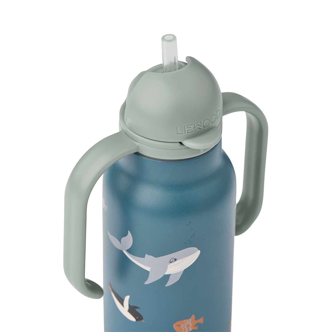  Liewood Kimmie Water Bottle 250 ml - Arctic Sea / Ocean View、mySite、merchandisen