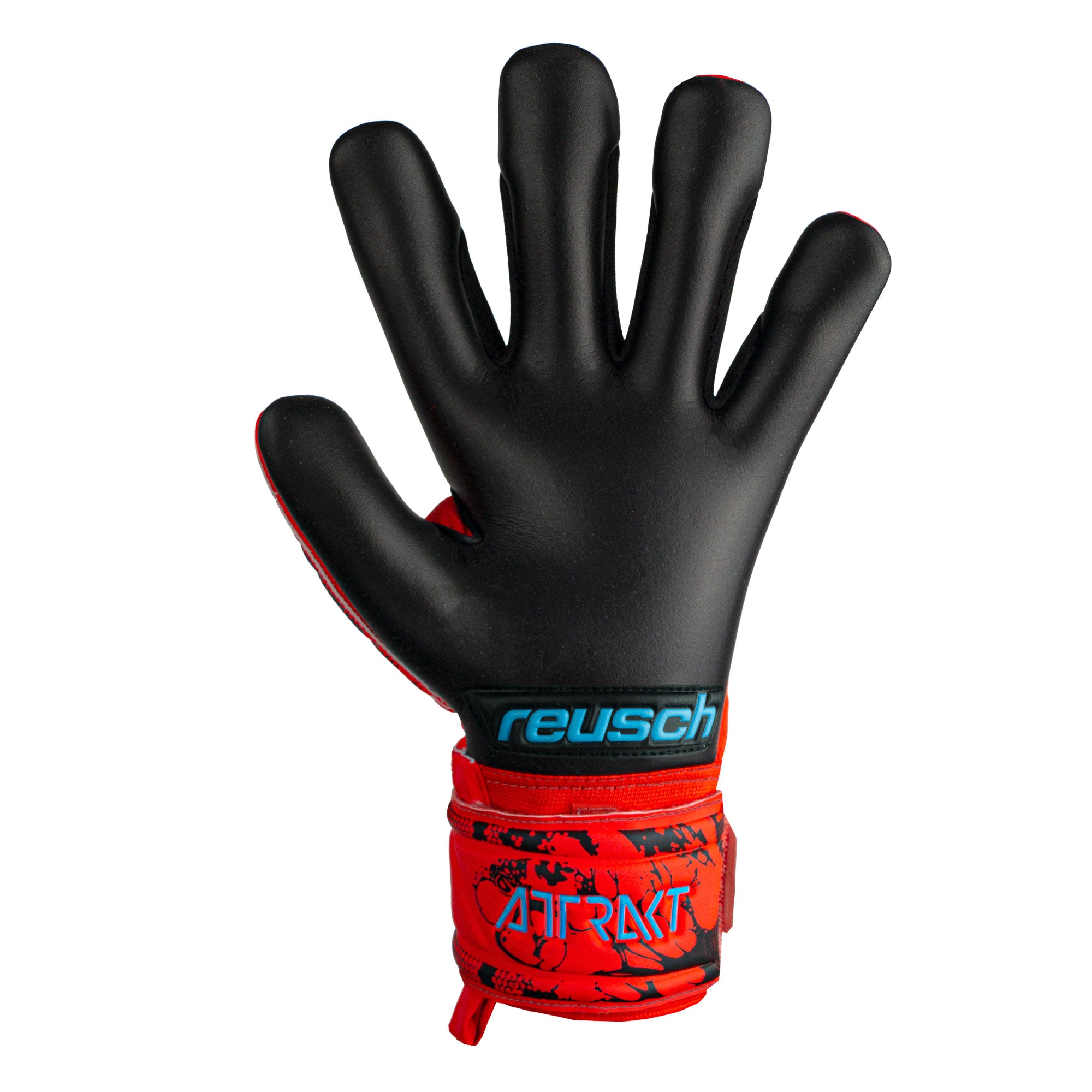Reusch Kids Attrakt Grip Evolution Fingersave Goalkeeper Gloves Red/Black、mySite、bottomscart