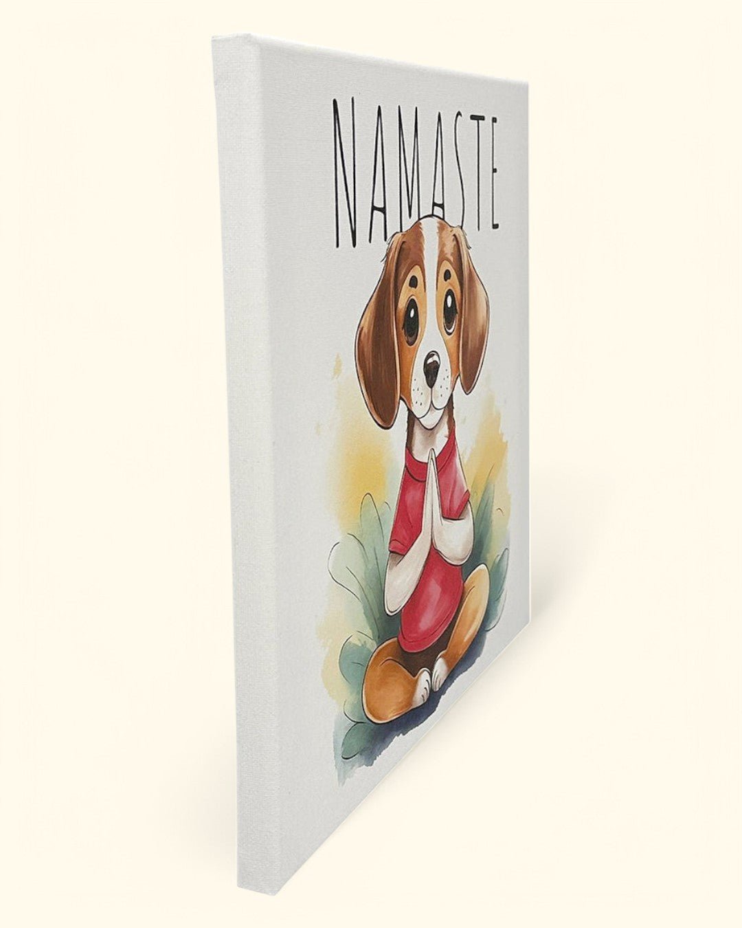 Namaste Meditating Dog Wall Canvas、mySite、topwebapps