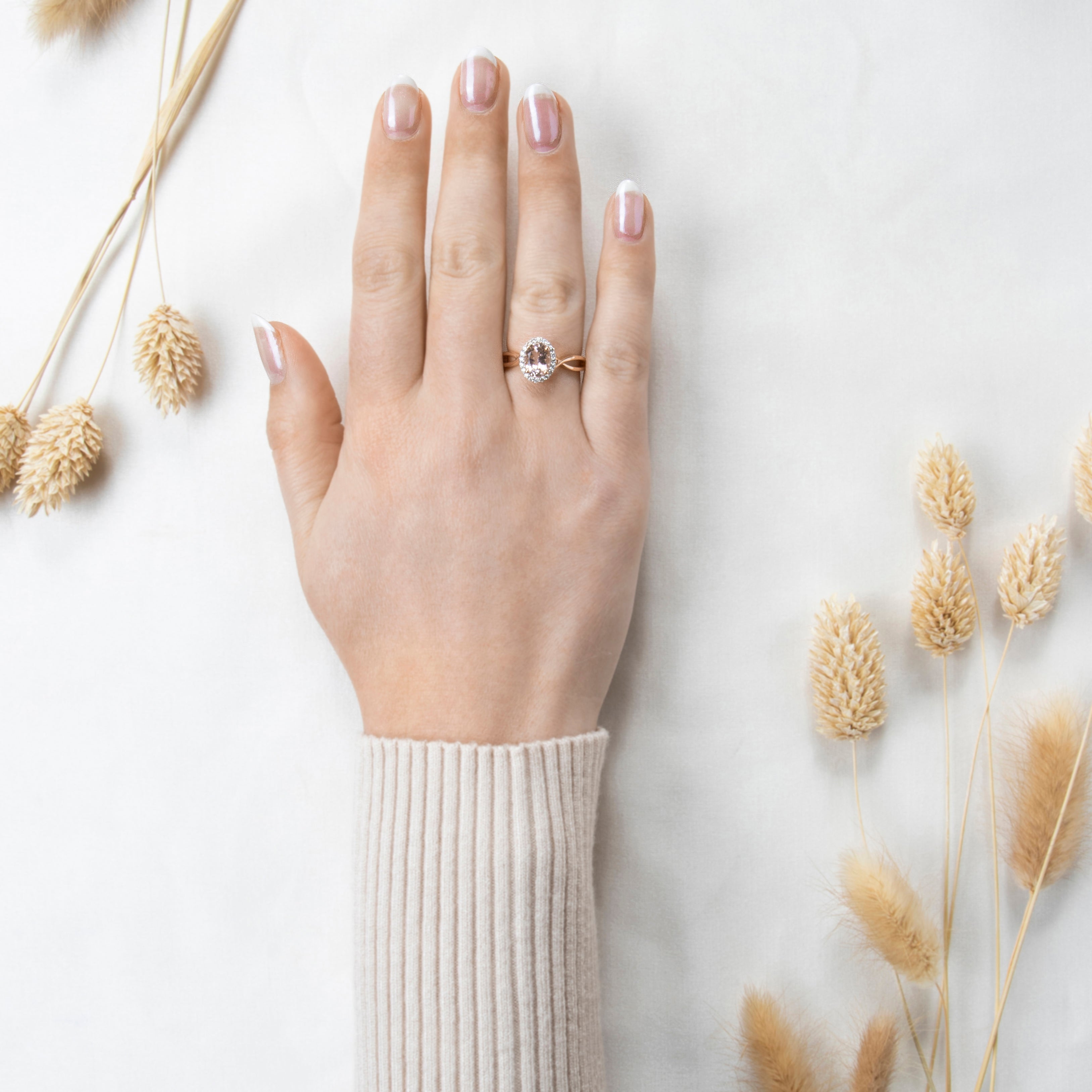 Vintage 14k Rose Gold 1.59ct Morganite Diamond Perfectly Pink Ring 6、mySite、hinf8tx79