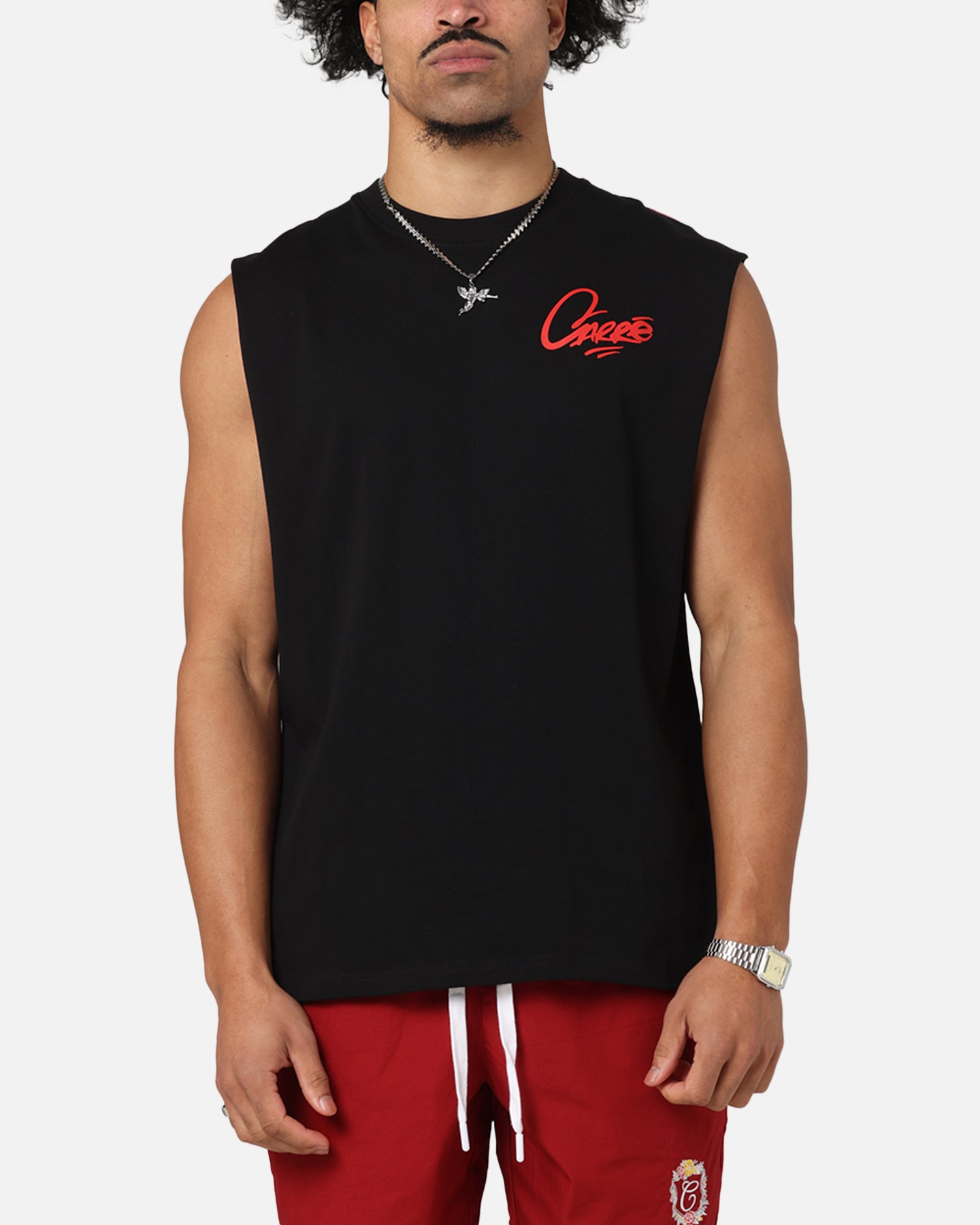 Carre Graffiti Muscle T-Shirt Black/Red、mySite、zt4zffjzw