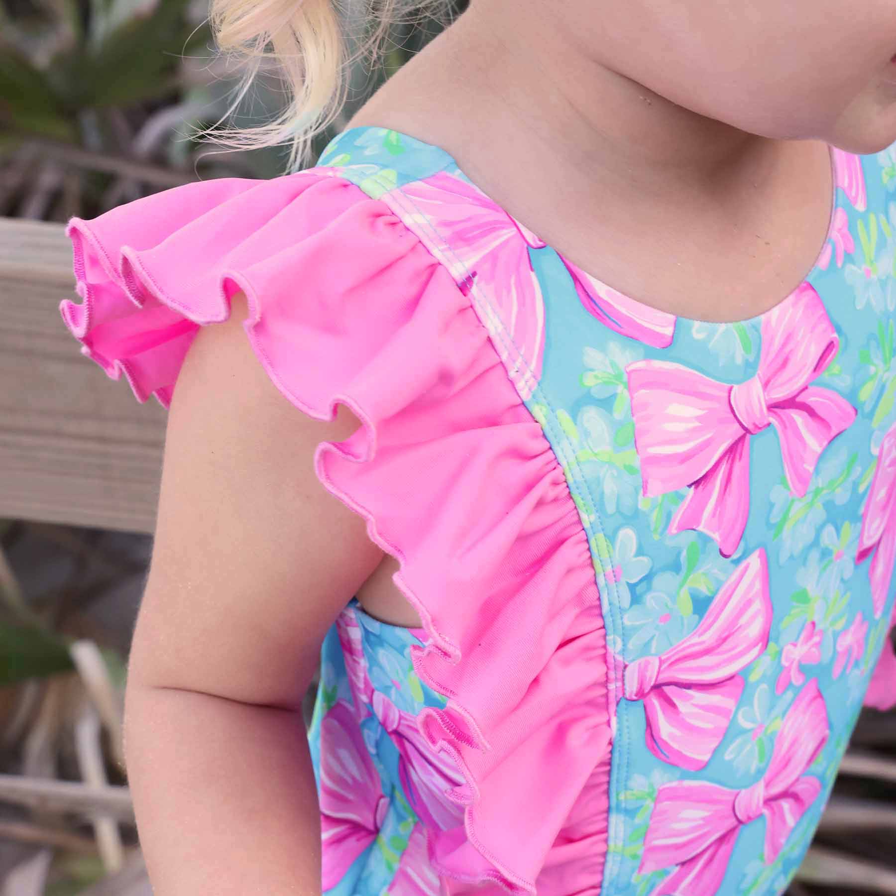  Double Ruffle One Piece | Beachy Bows、mySite、layawaytickets