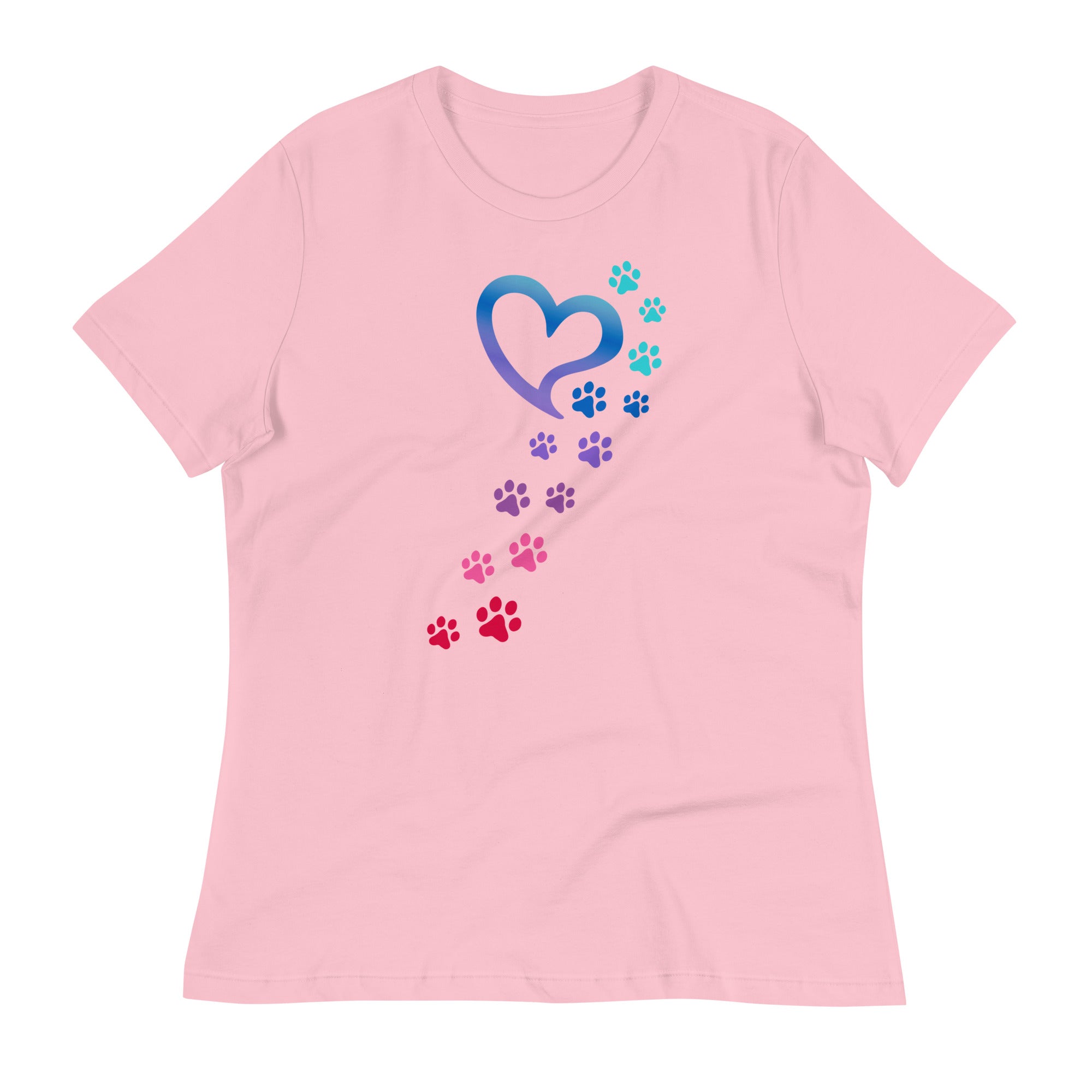 Rainbow Paws To My Heart Relaxed T-Shirt、mySite、camillekostekn