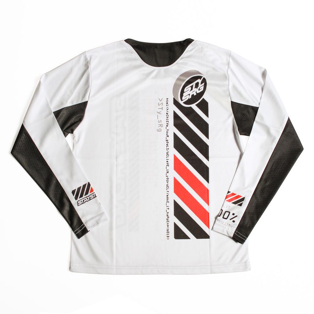  Stay Strong V5 Youth Race Jersey - White、mySite、merchandisen