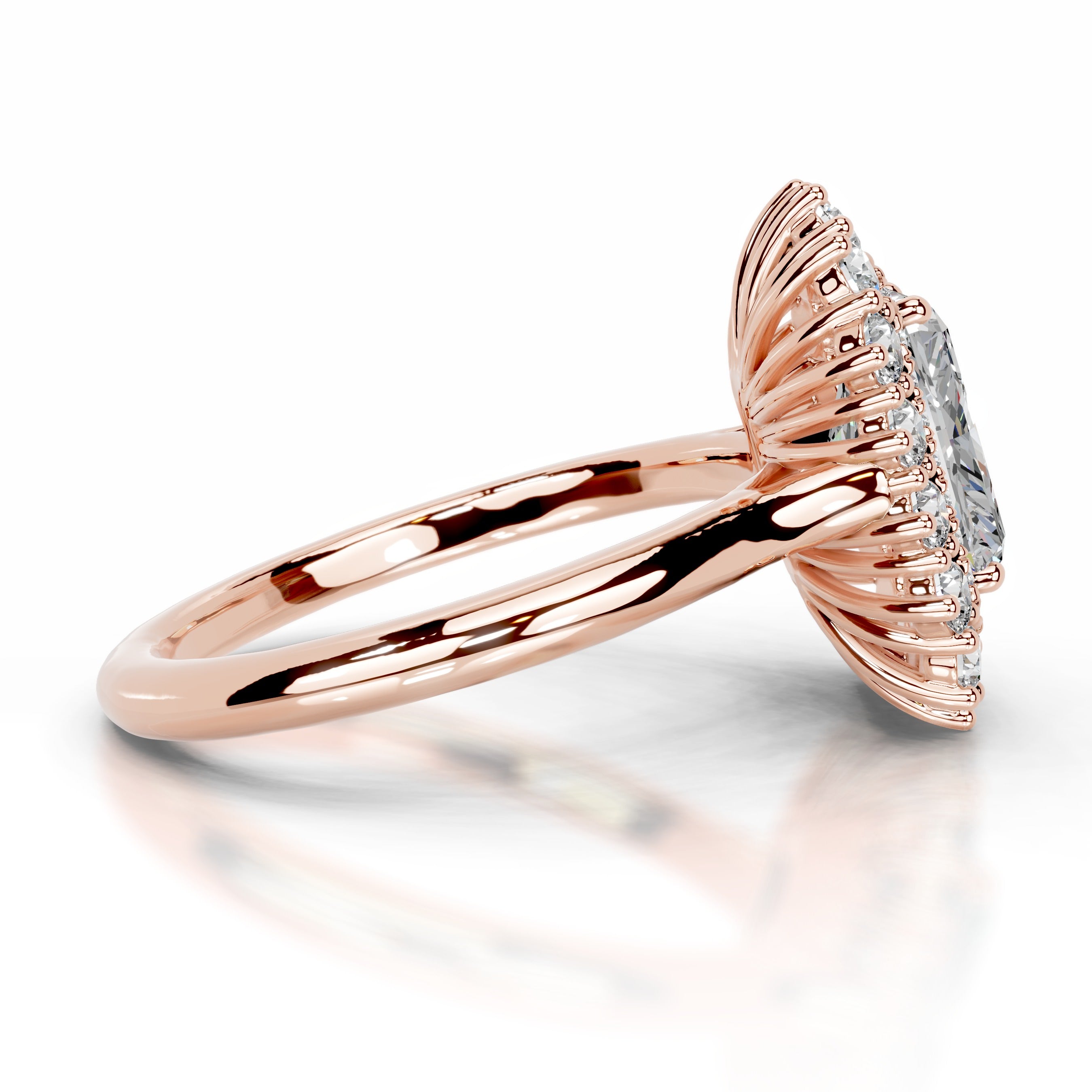 Adriana Moissanite & Diamond Ring - 14K Rose Gold、mySite、hinf8tx79