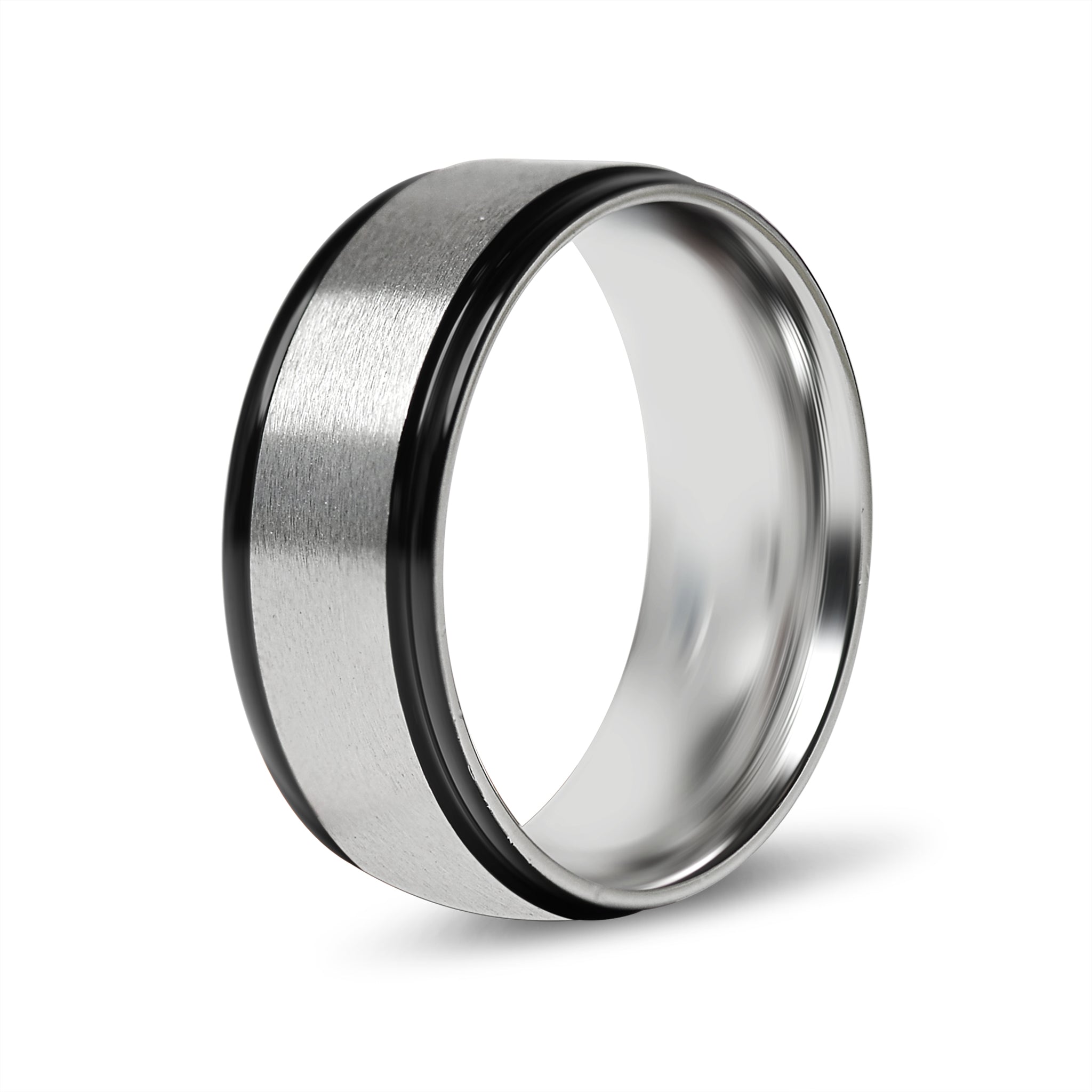 Stainless Steel Black Trim Brushed Center Blank Ring / CFR2929、mySite、dreamappss