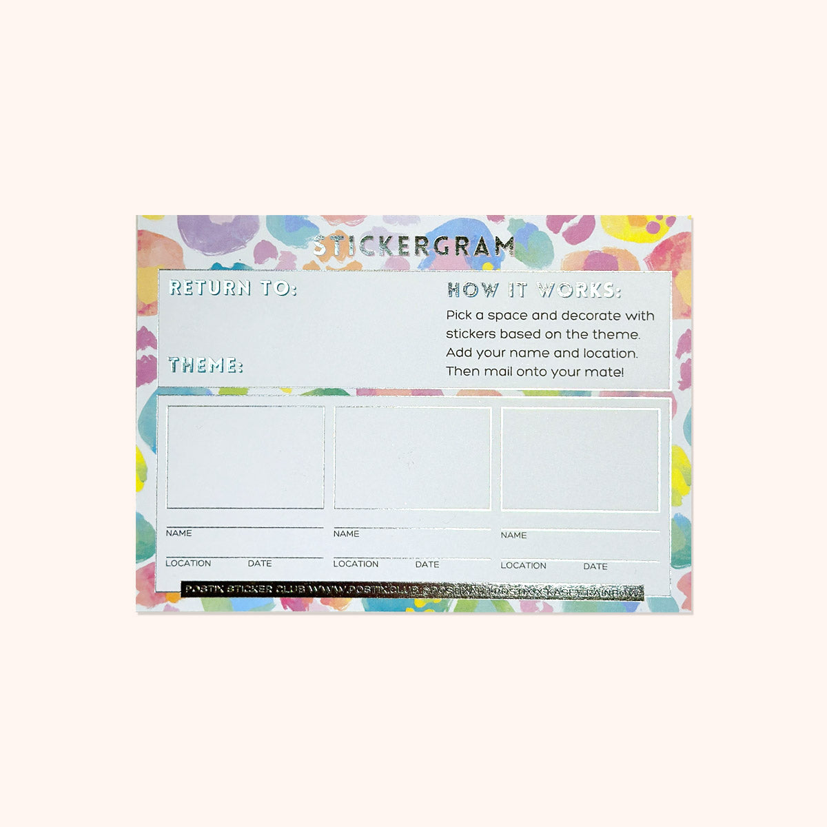  Limited Edition Kasey Rainbow Pastel Leopard Stickergram 5 Pack、mySite、ghnorth