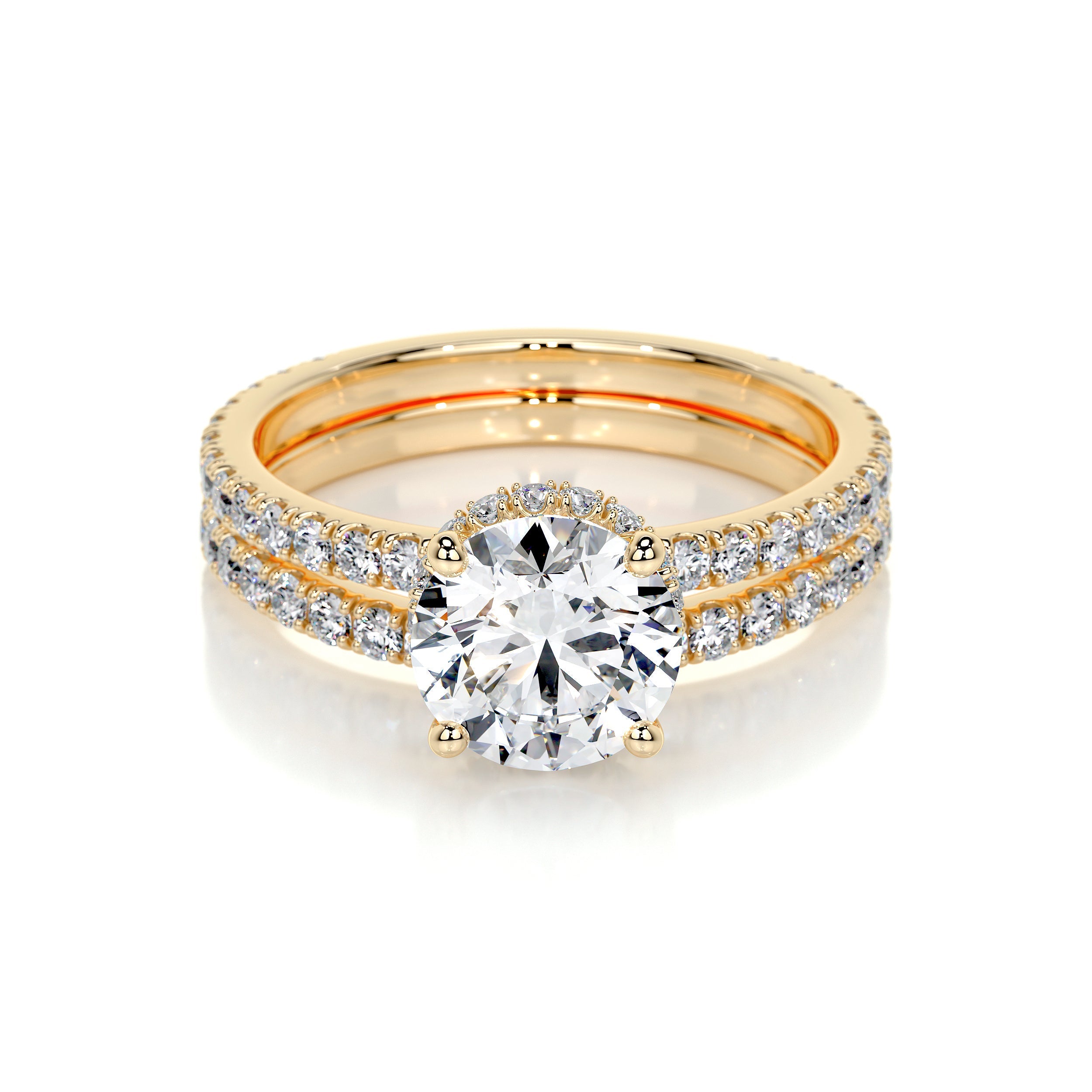 Vivienne Lab Grown Diamond Bridal Set -18K Yellow Gold、mySite、hinf8tx79