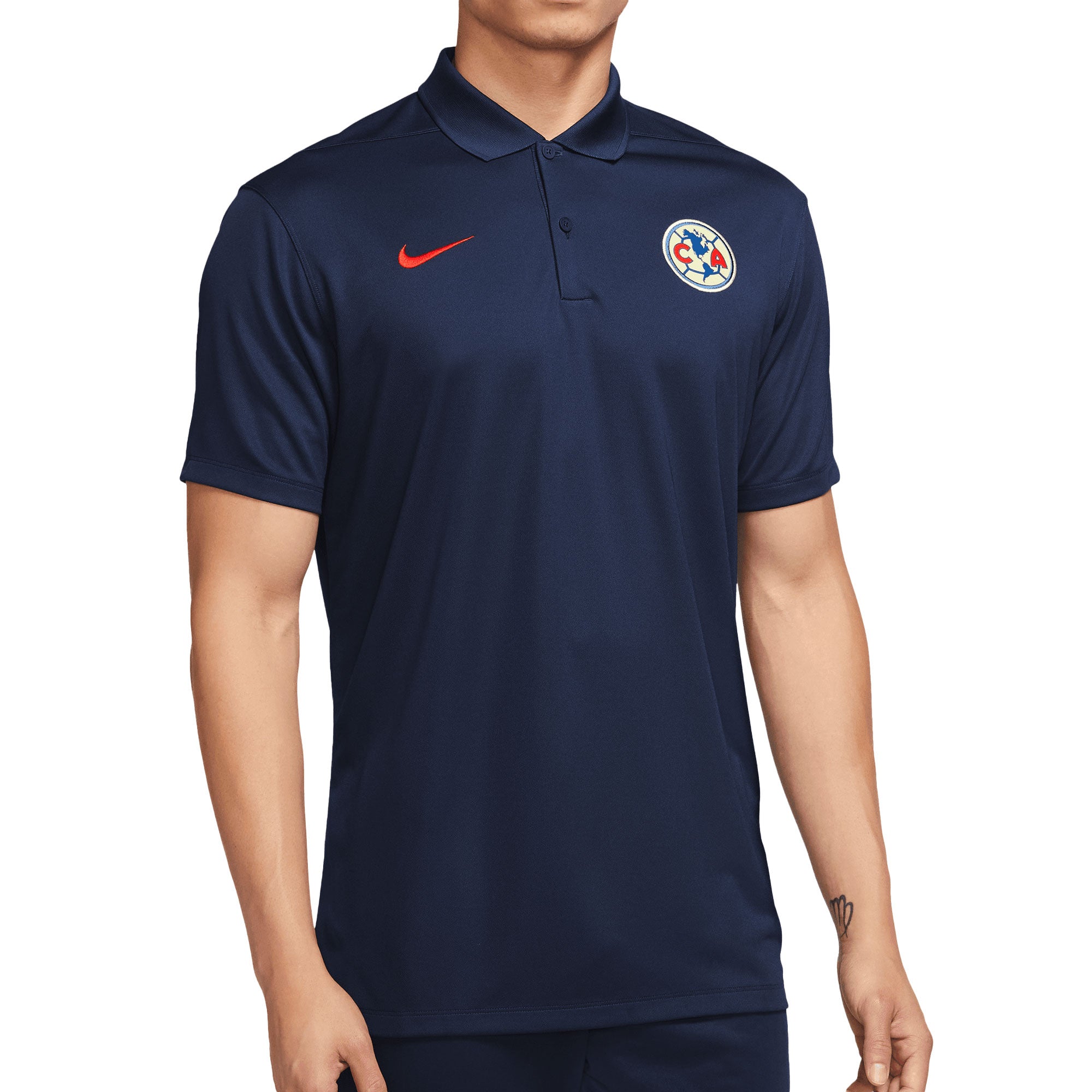 Nike Men's Club America 2023/24 Polo Navy/Red、mySite、noshort
