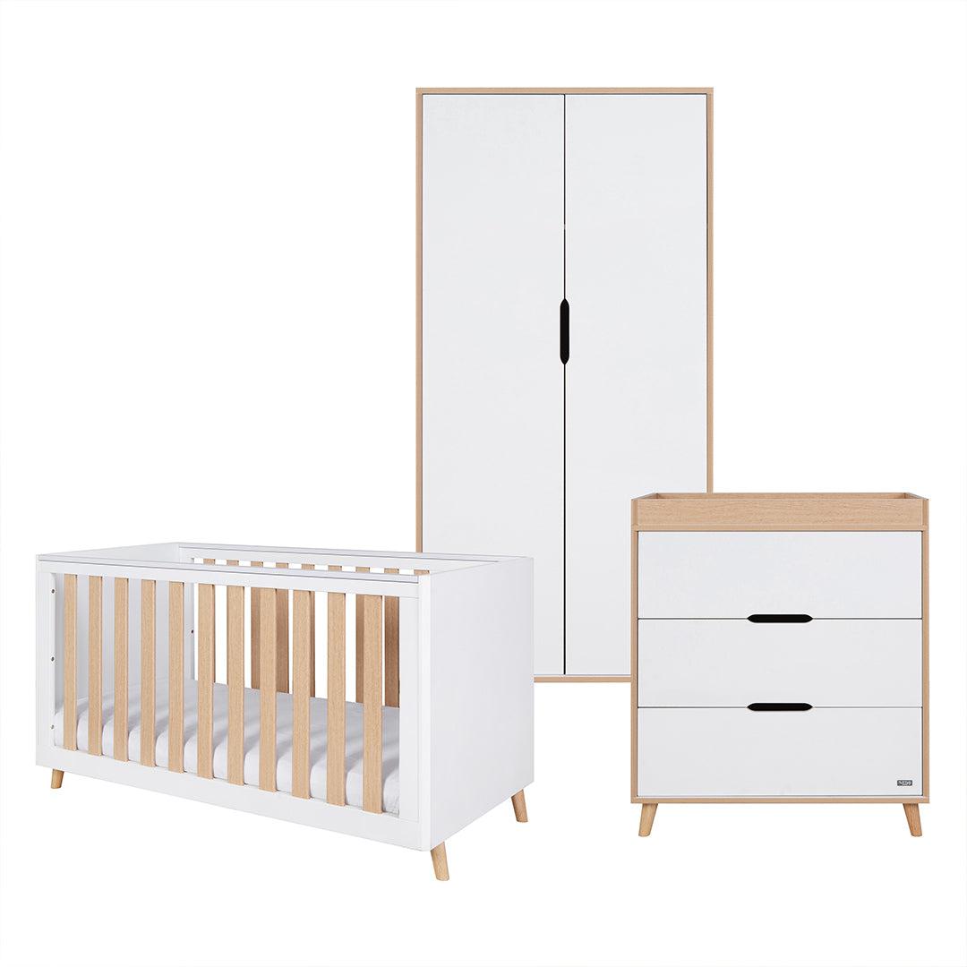  Tutti Bambini Fika 3 Piece Room Set - White/Light Oak、mySite、merchandisen