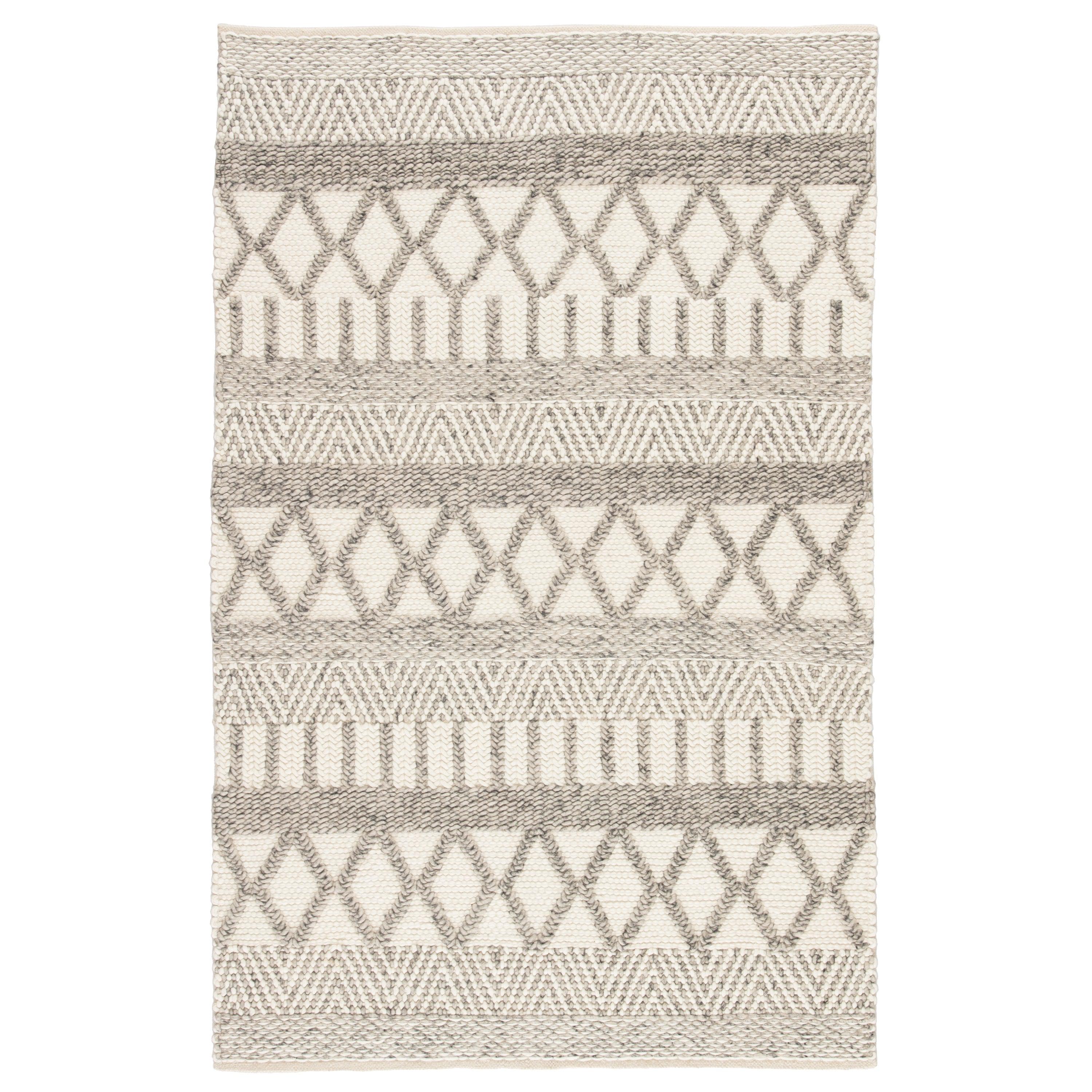 Sandhurst Handmade Geometric Gray White Area Rug、mySite、gigharbornorthrealestate