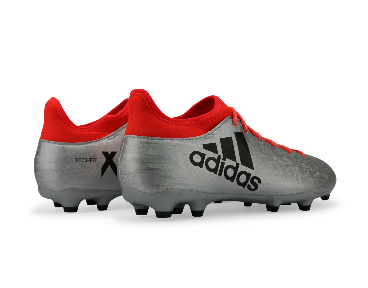 adidas Men's X 16.3 FG Silver Metalic/Core Black/Solar Red、mySite、noshort