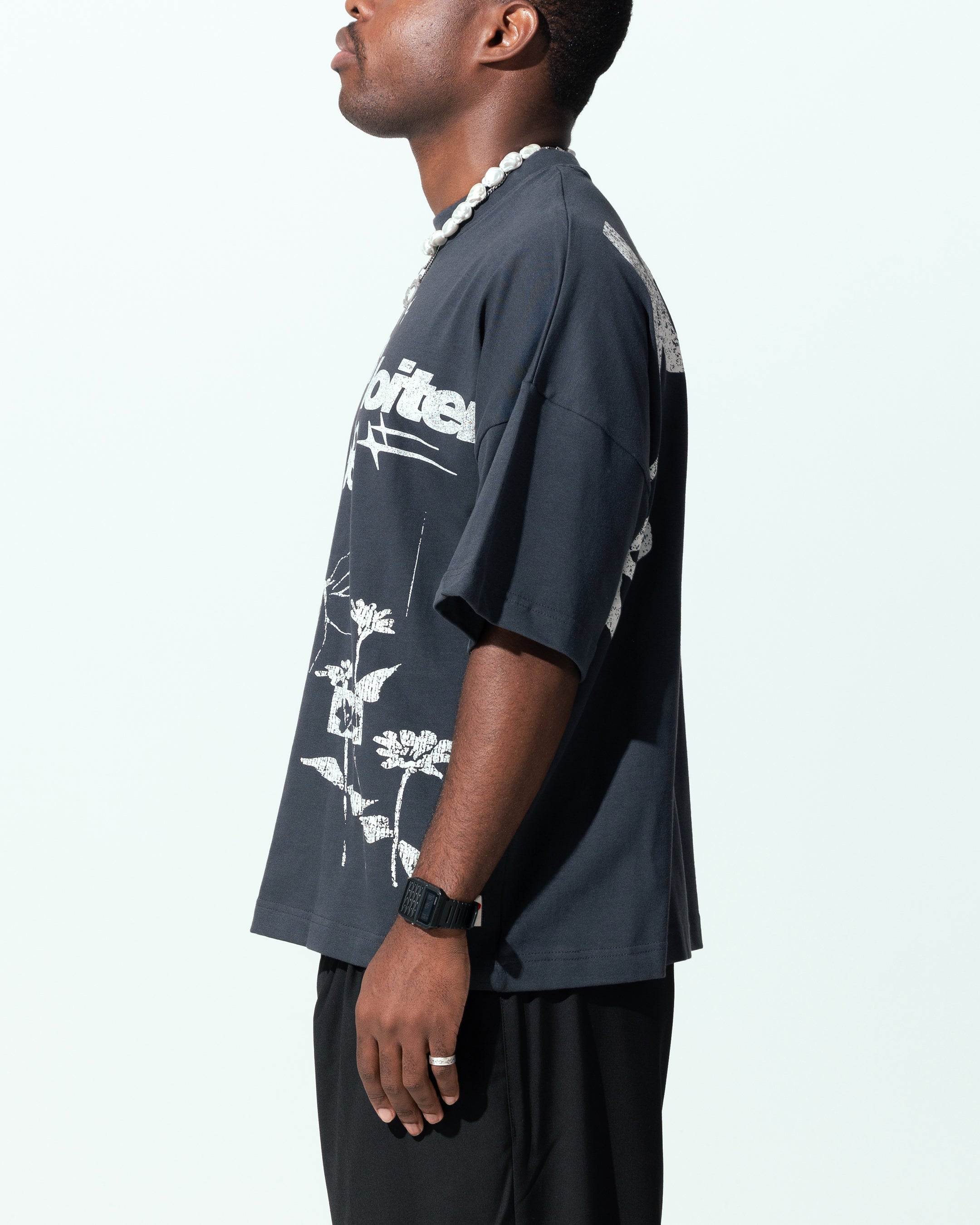 Loiter Flowerbed Box T-Shirt Charcoal、mySite、zt4zffjzw