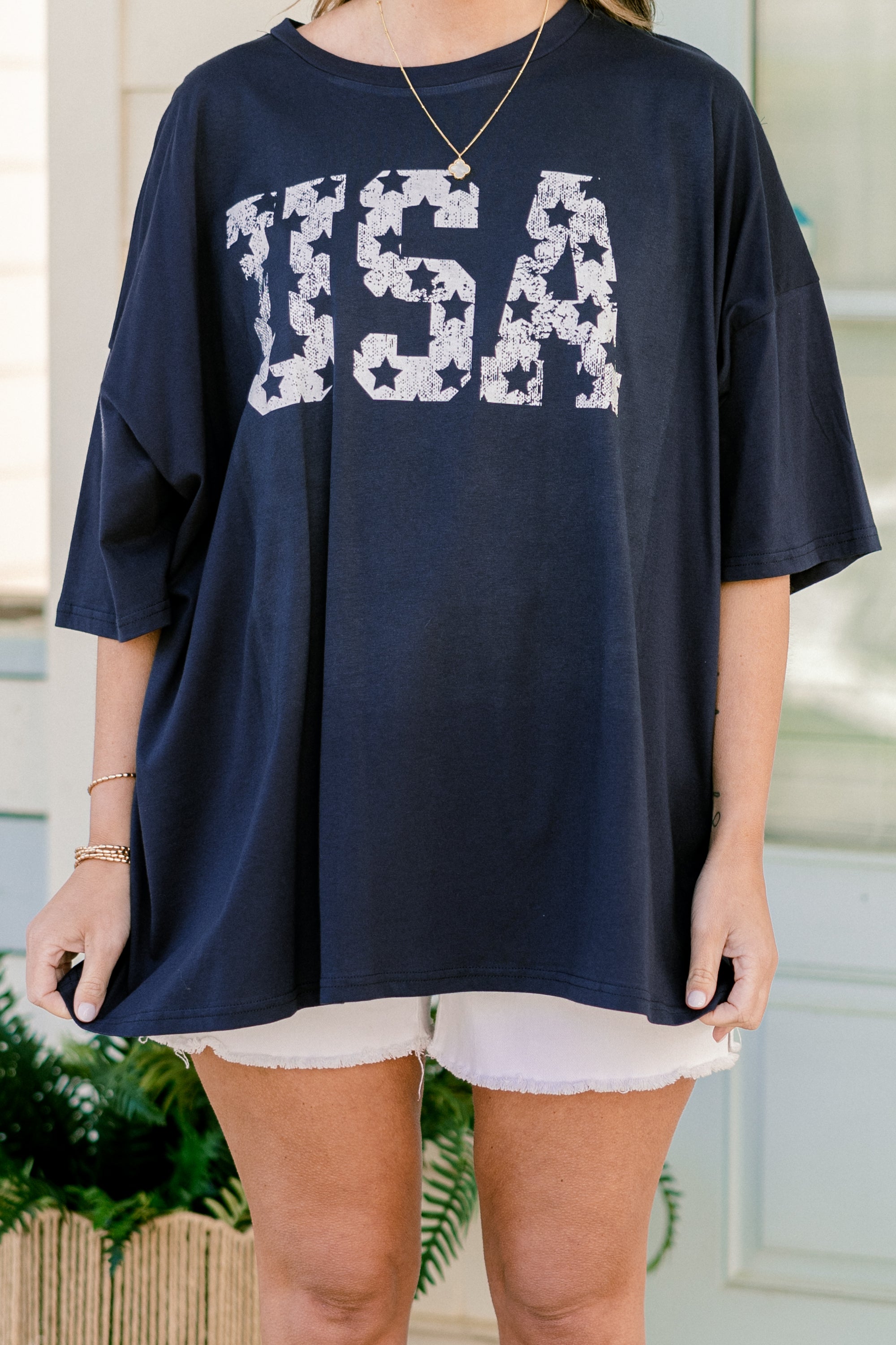 Vintage USA Boyfriend Tee, Midnight Navy、mySite、justintrudeaud