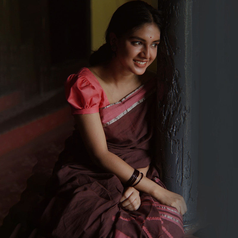 Festive Wear | Cotton Silk Saree | Purple、mySite、camillekostekn