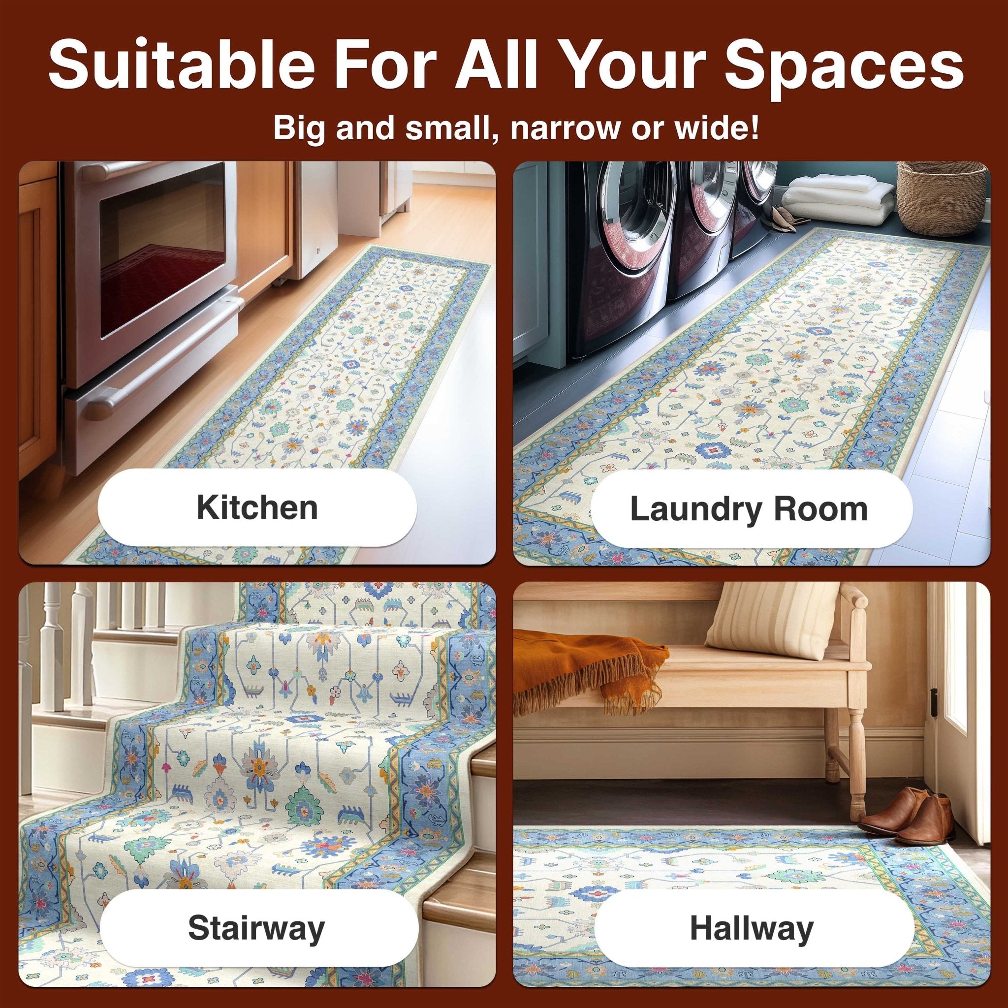 Antalya Modern Vintage Boho Rug for Living Room Bedroom Dining Room ,Easy Clean、mySite、gigharbornorthrealestate